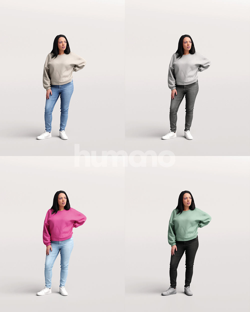 Humano 12-Collection 2307 - CASUAL PEOPLE MIX 02-12 x 3D models  3D model_15