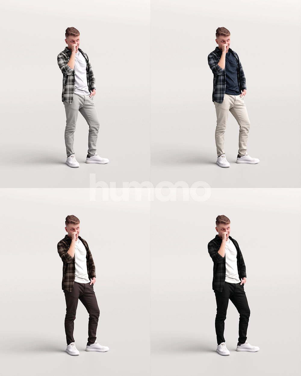 Humano 12-Collection 2307 - CASUAL PEOPLE MIX 02-12 x 3D models  3D model_17