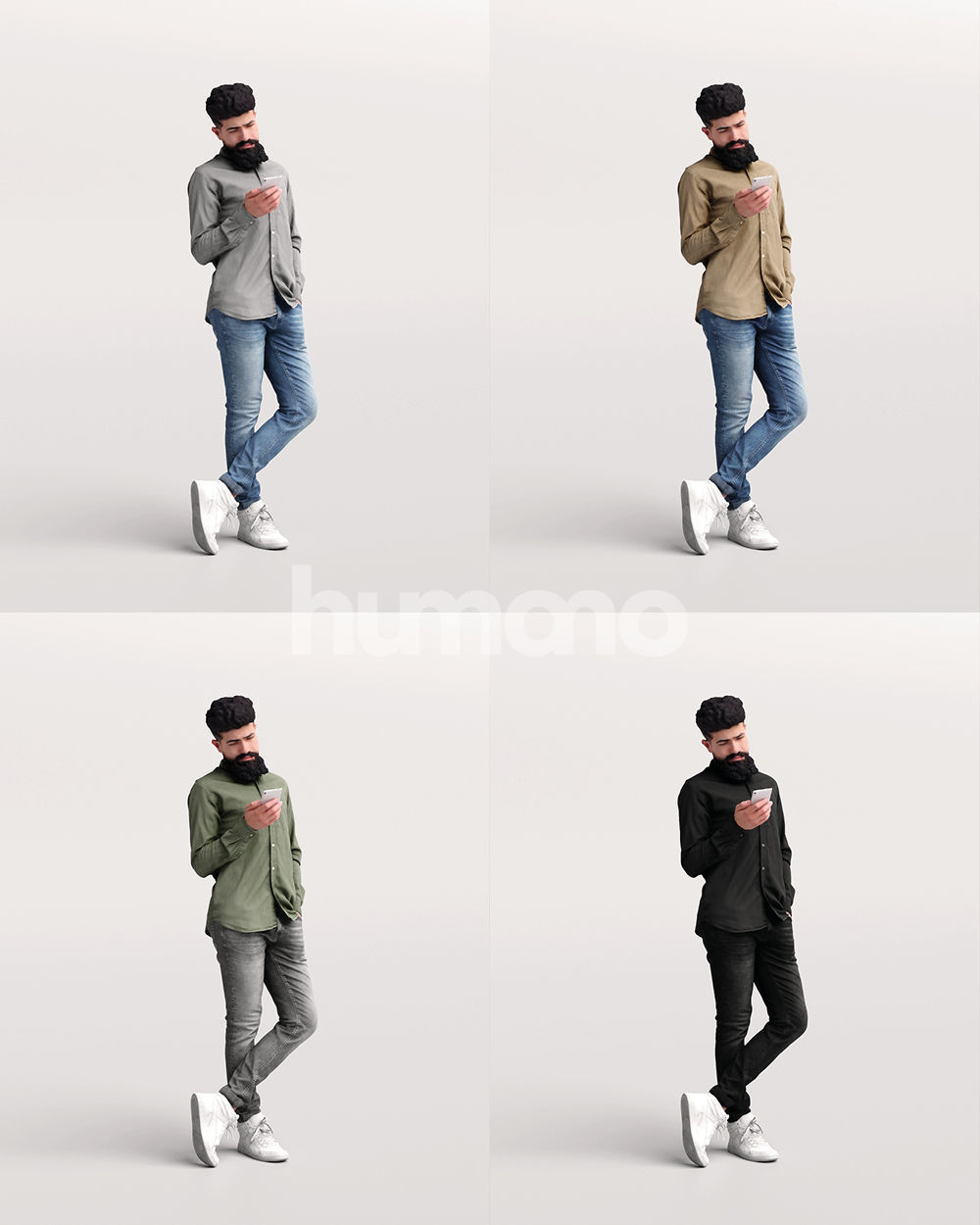 Humano 12-Collection 2307 - CASUAL PEOPLE MIX 02-12 x 3D models  3D model_24