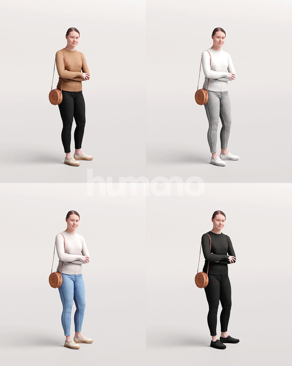 Humano 12-Collection 2307 - CASUAL PEOPLE MIX 02-12 x 3D models  3D model_18