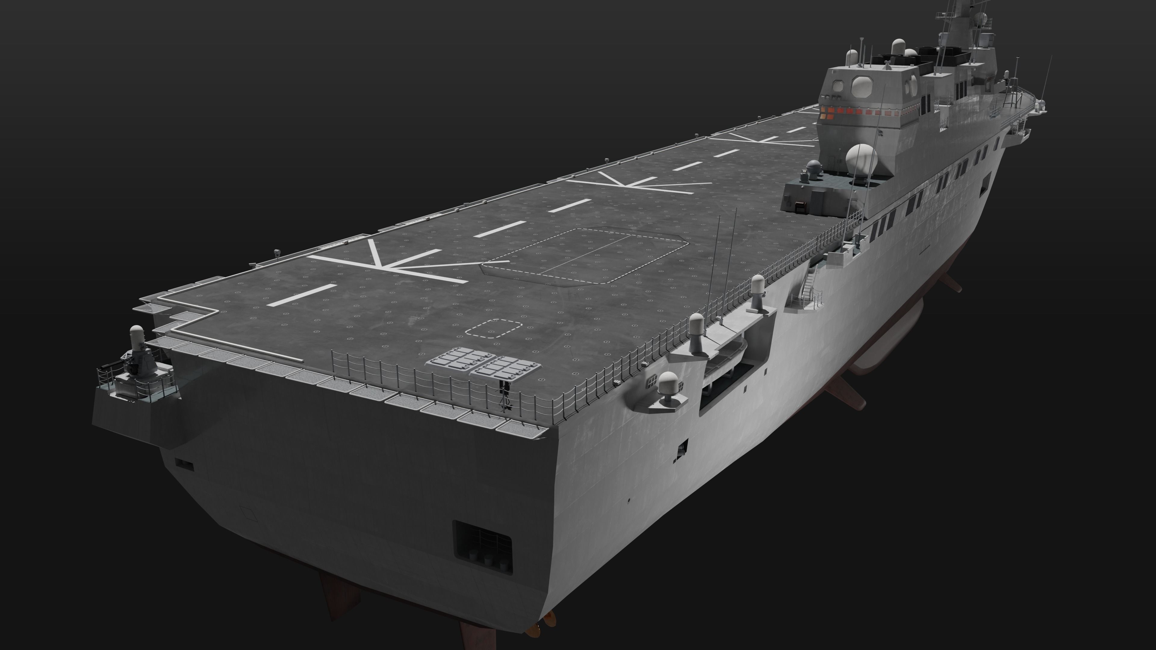 JMSDF Hyuga class helicopter carrier 3D model_14
