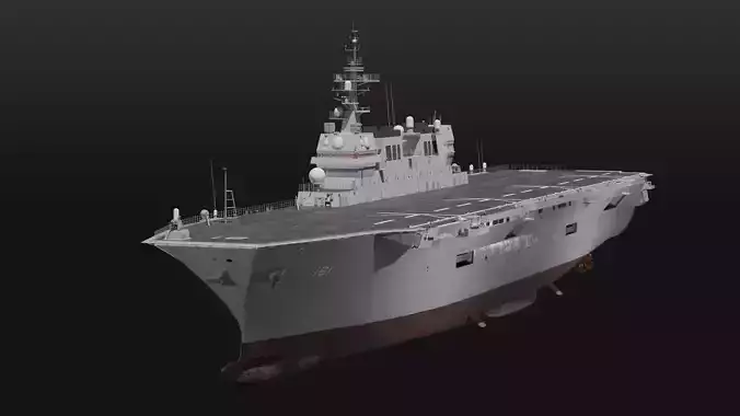 JMSDF Hyuga class helicopter carrier 3D model