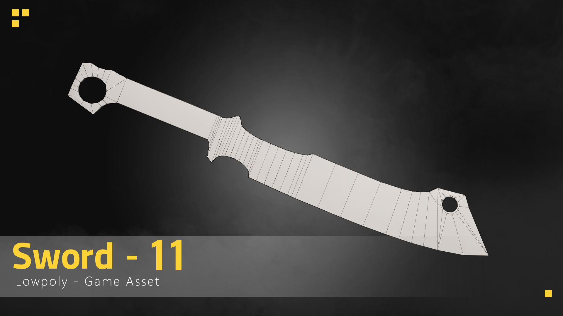 Sowrd-11 Low-poly 3D model_2