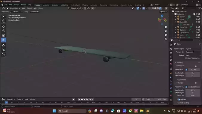 skat bod Low-poly 3D model