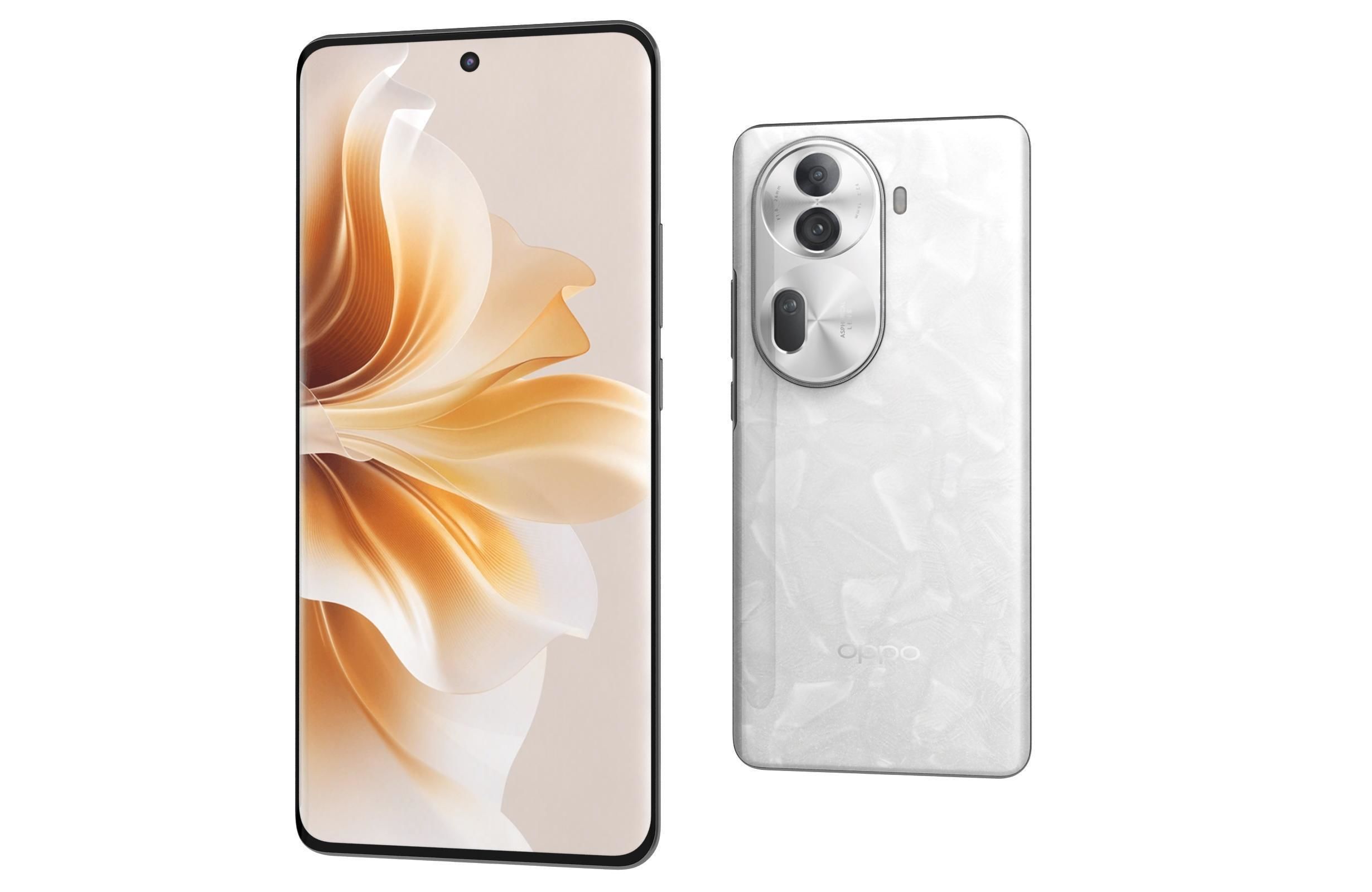 Oppo Reno 11 White 3D model_4