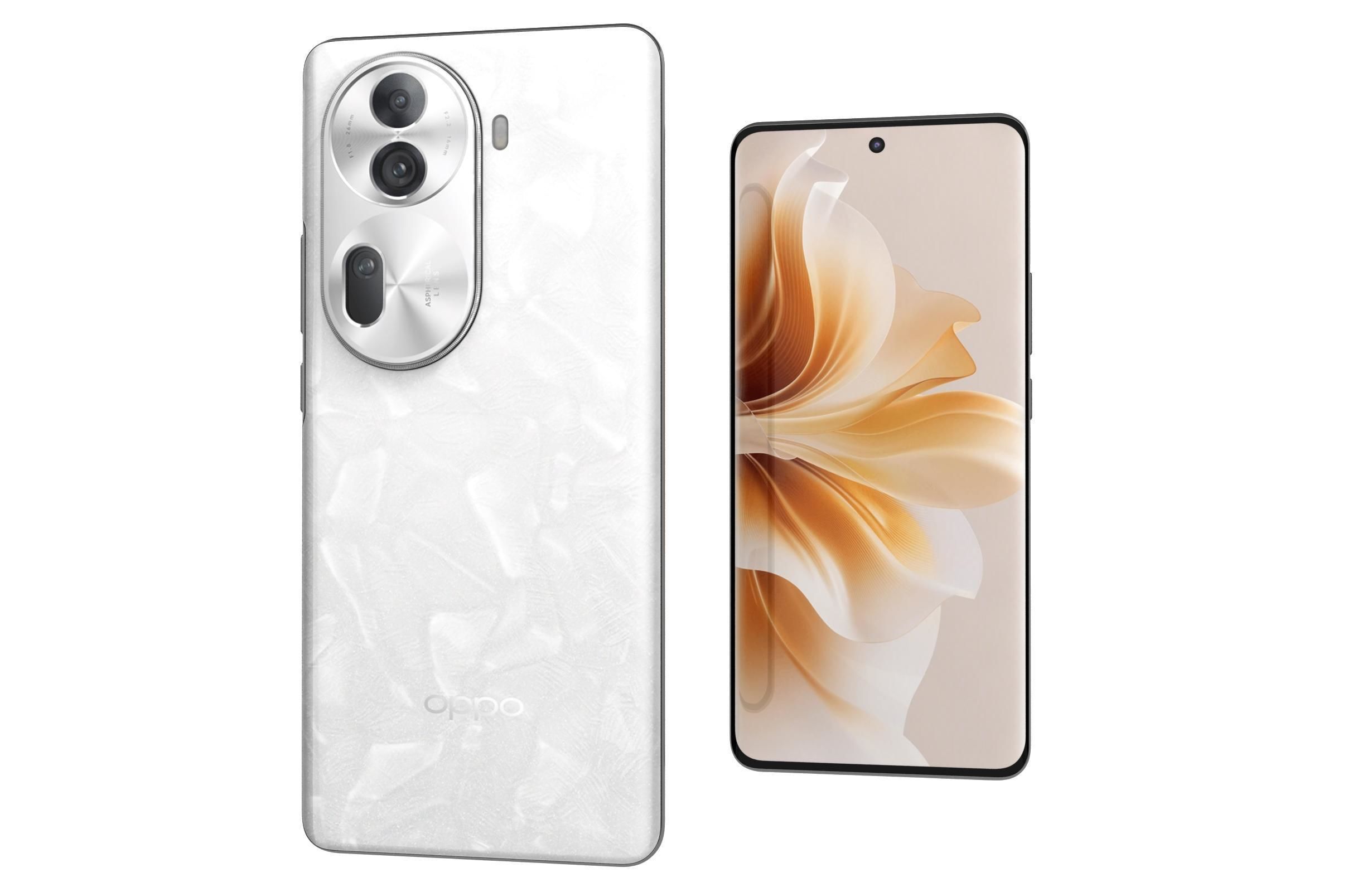 Oppo Reno 11 White 3D model_7