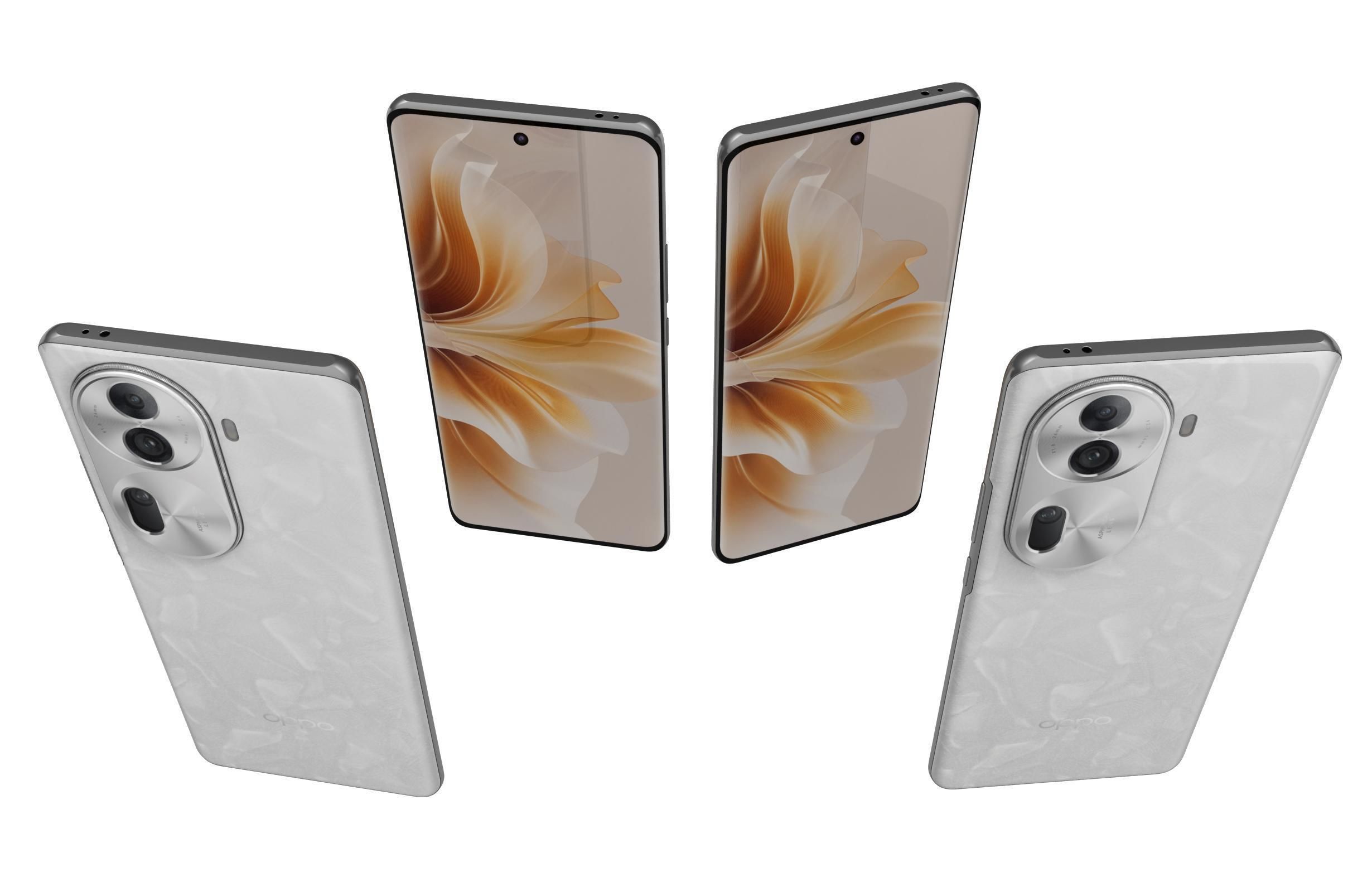 Oppo Reno 11 White 3D model_5