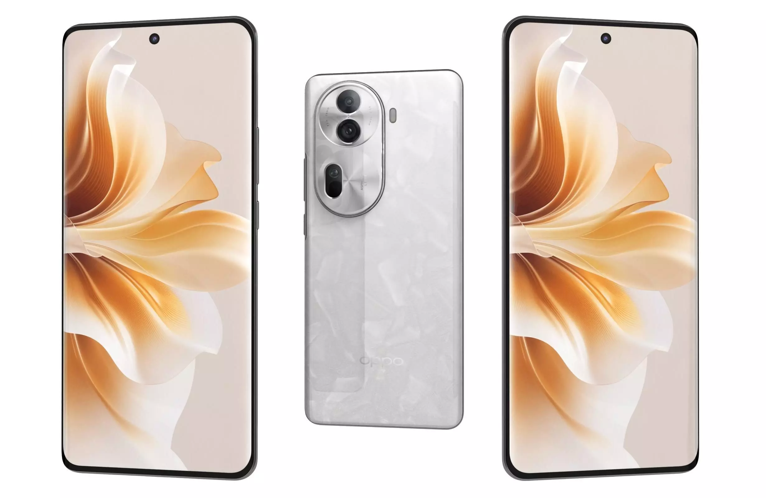 Oppo Reno 11 White 3D model_0