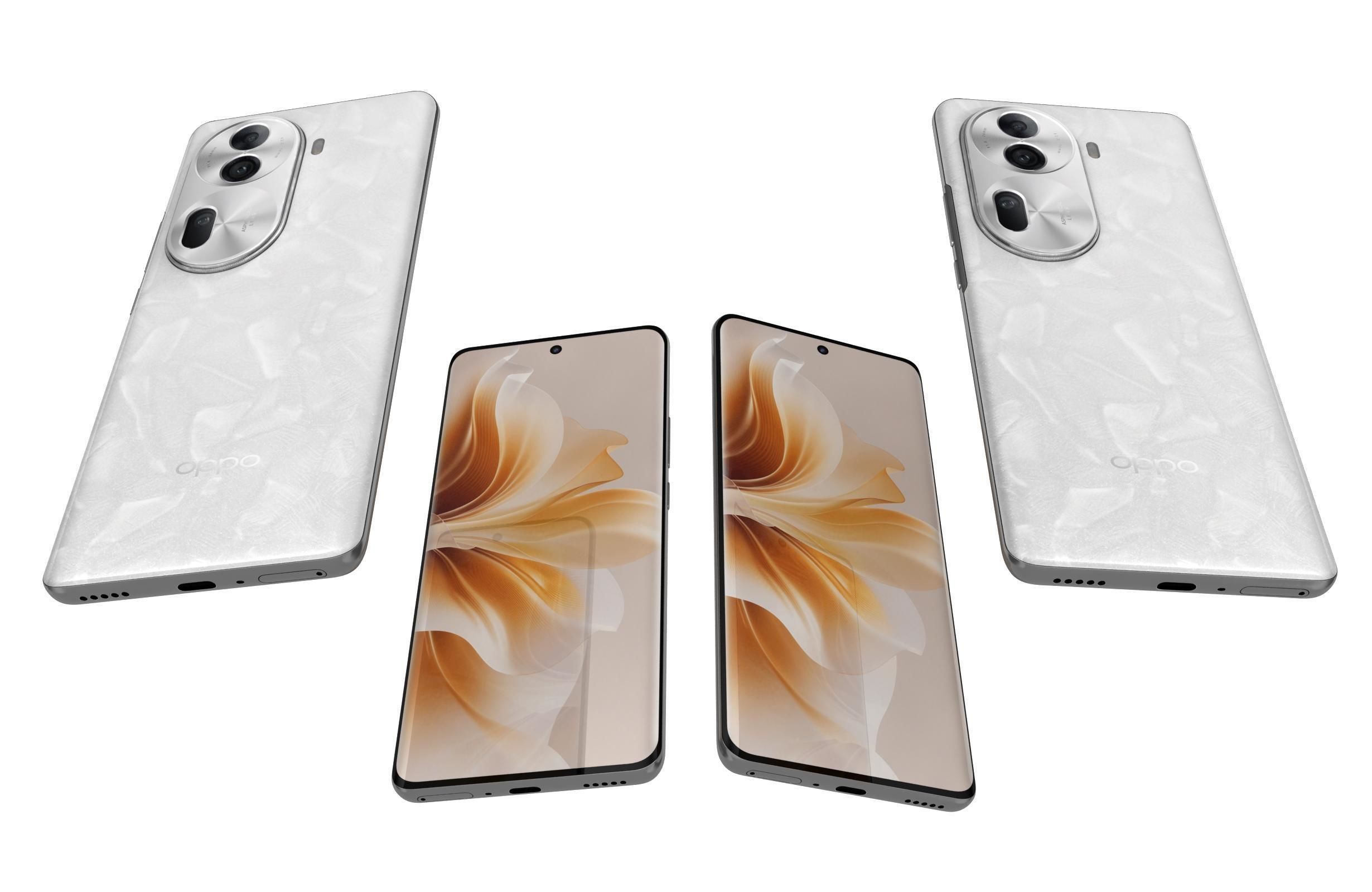 Oppo Reno 11 White 3D model_6