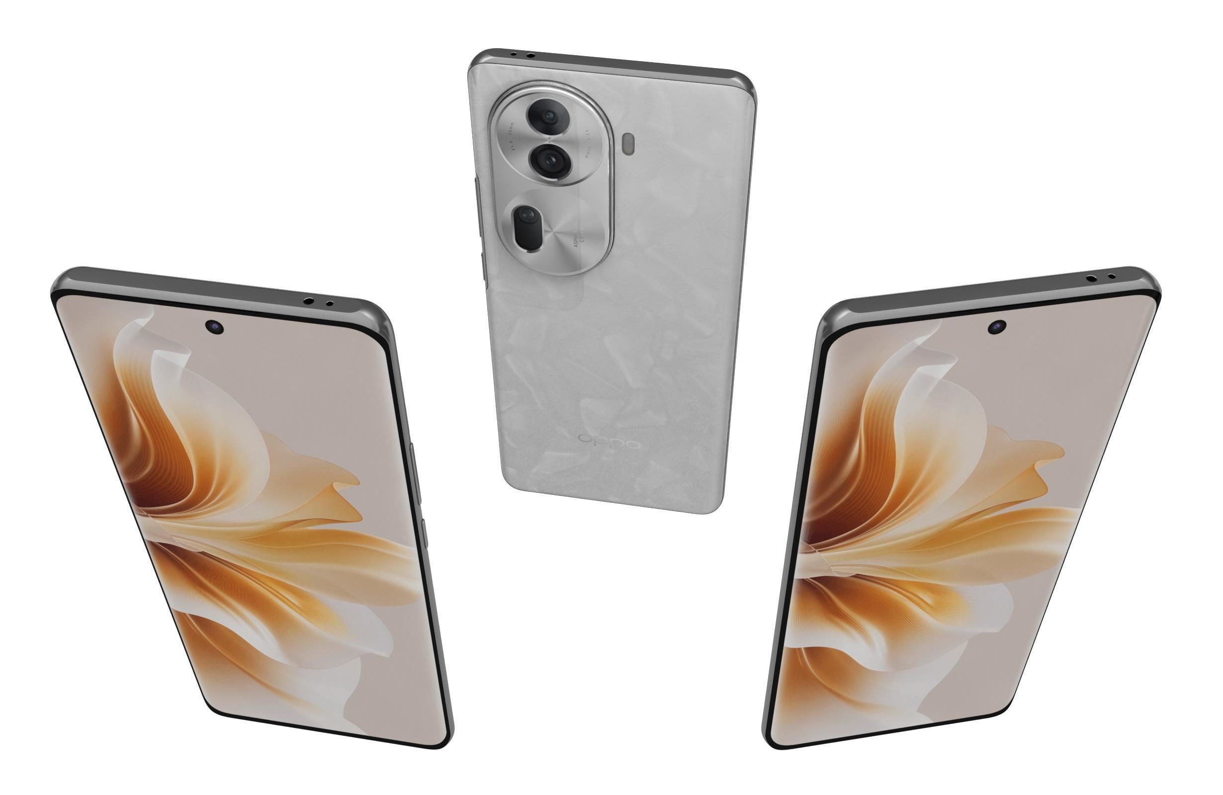 Oppo Reno 11 White 3D model_3