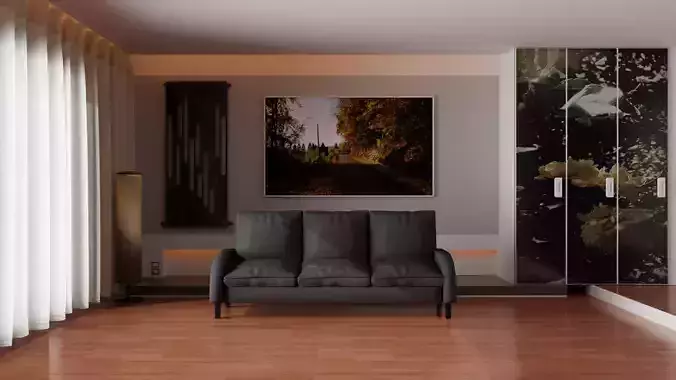 Elegant Sofa 3D Model