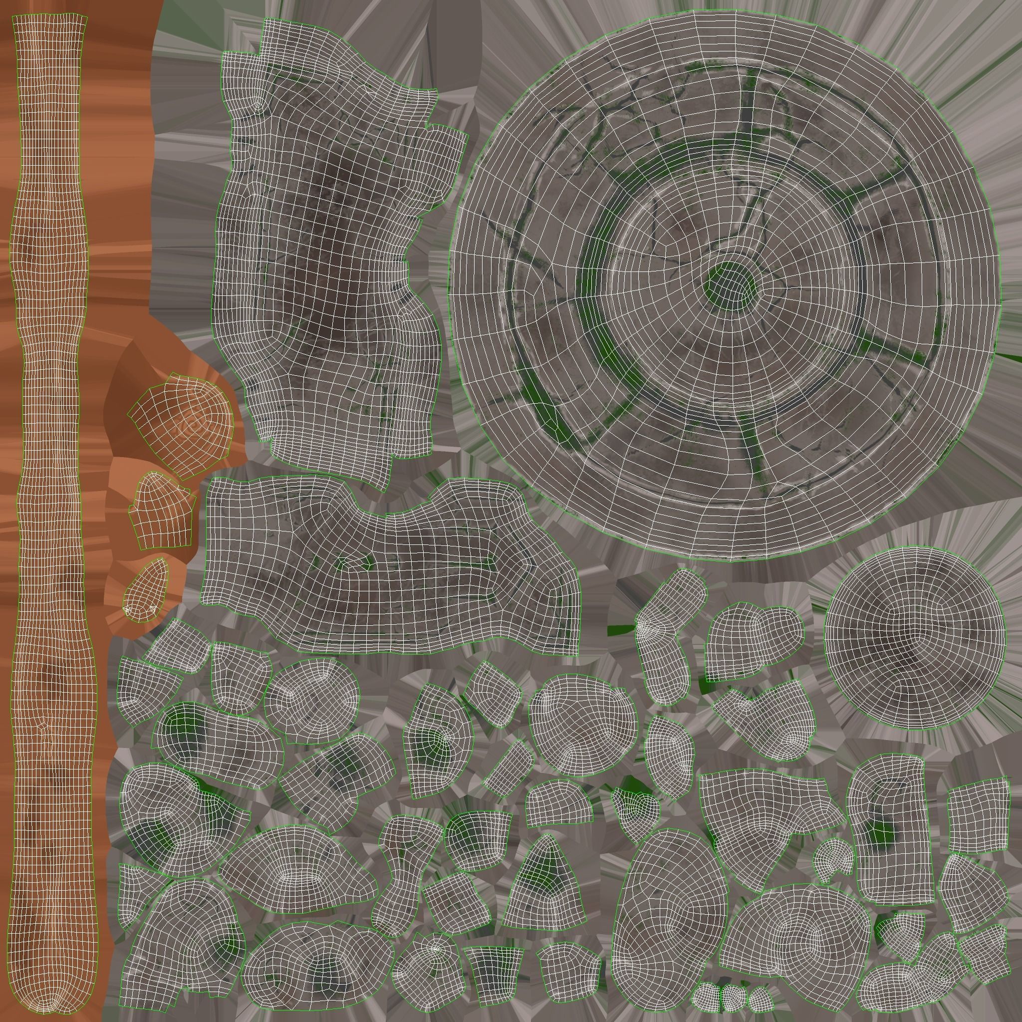 Stylized Ancient Rock Platform Low-poly 3D model_5