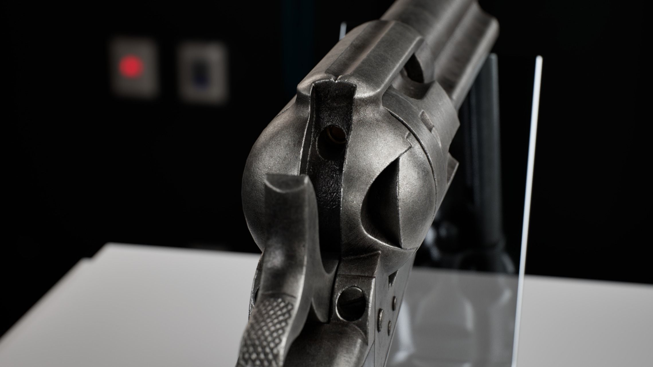 Colt Peacemaker Single Action Army Rigged Revolver Low-poly 3D model_6