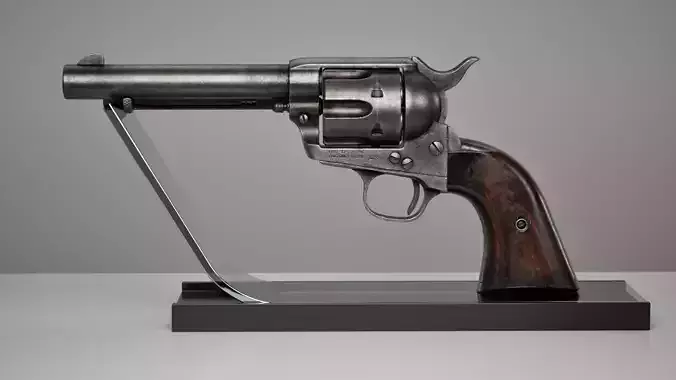 Colt Peacemaker Single Action Army Rigged Revolver Low-poly 3D model