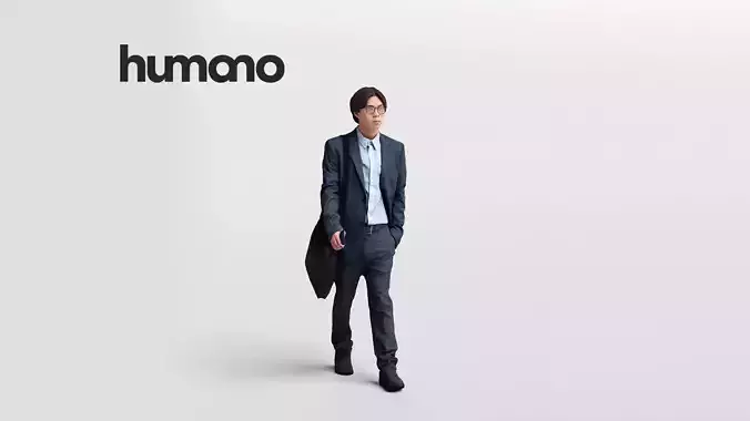 Human business man - walking working office street -4151-40