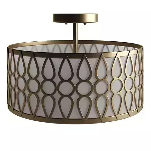 Aaru Fabric semi flush mount
