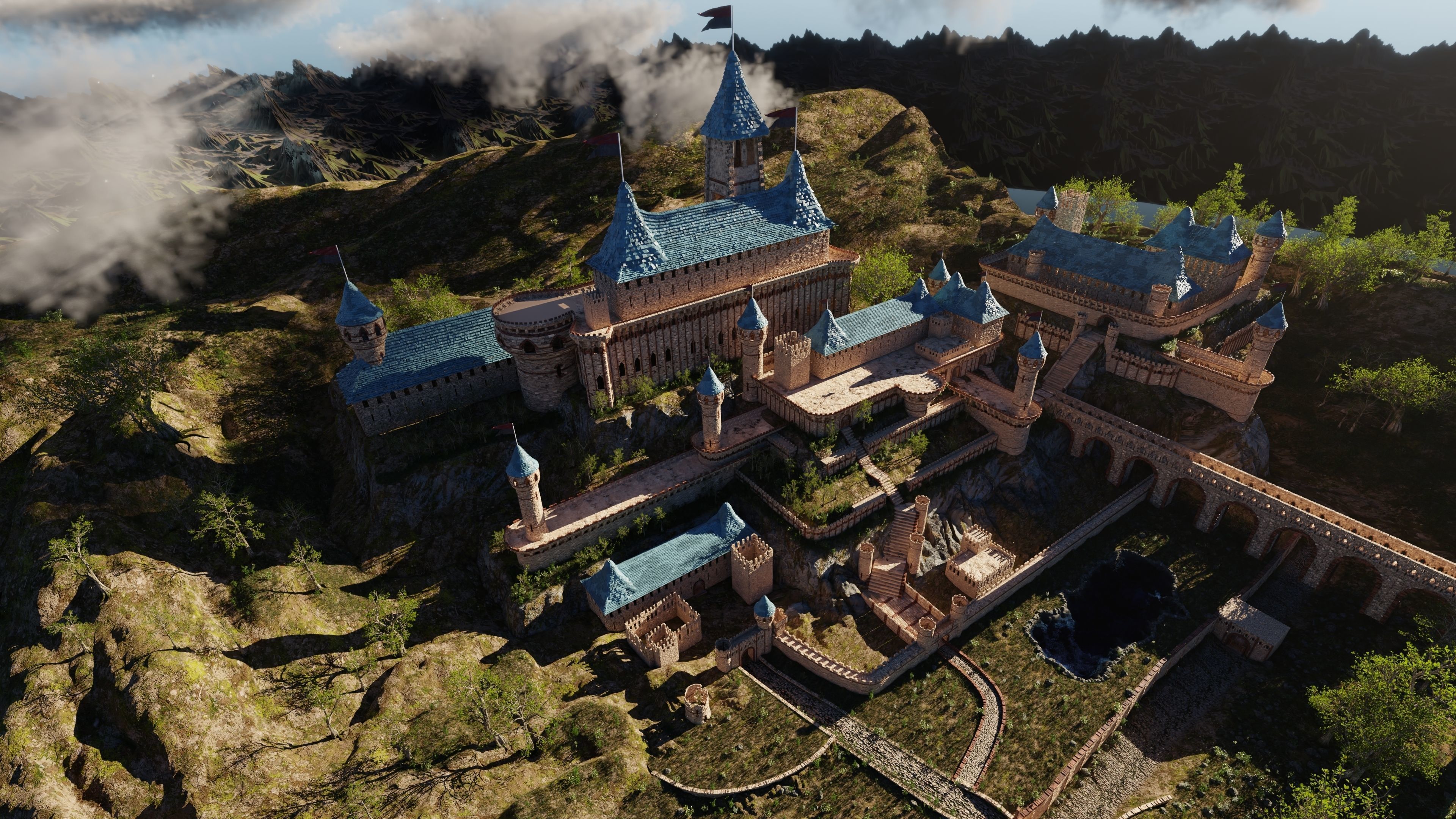 Castle Scene 3D model_12