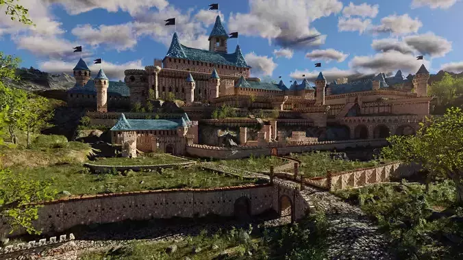 Castle Scene 3D model