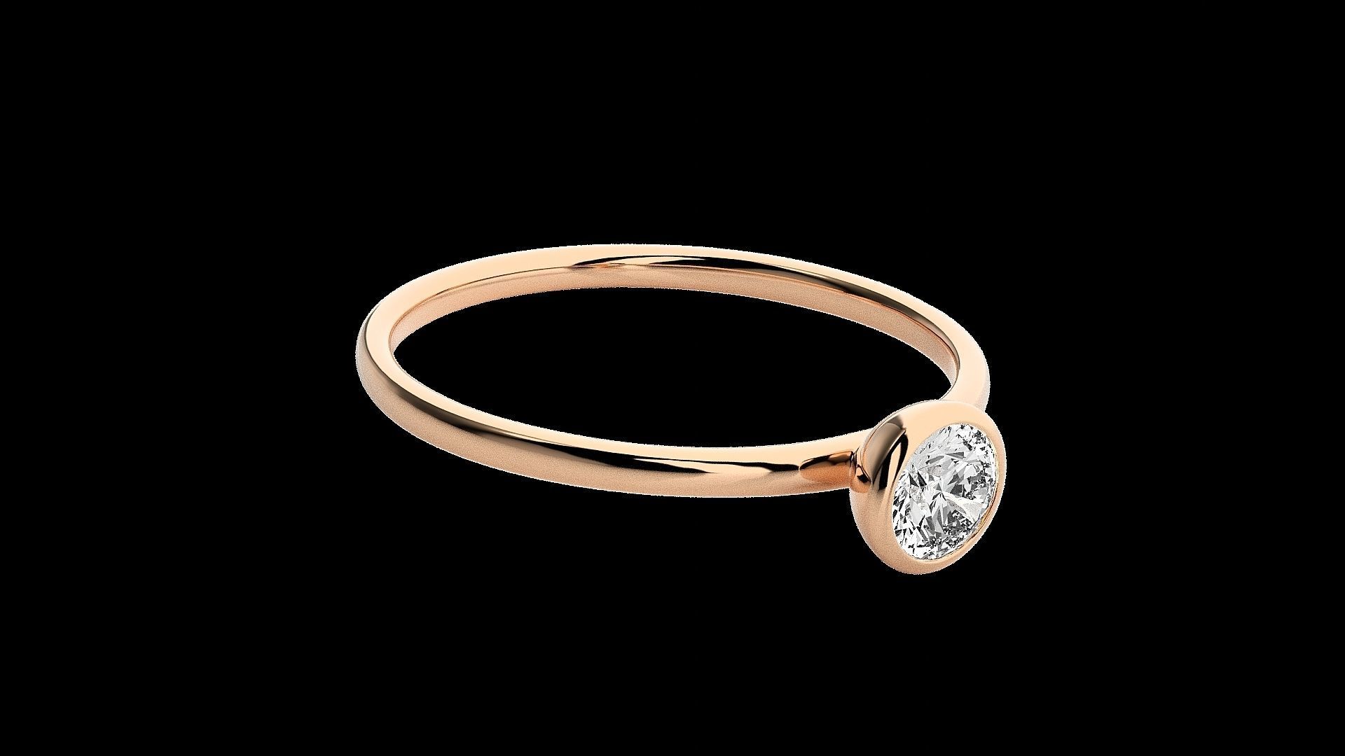 Solitaire Tri stackable rings 3dm stl renders details 3D print model_19