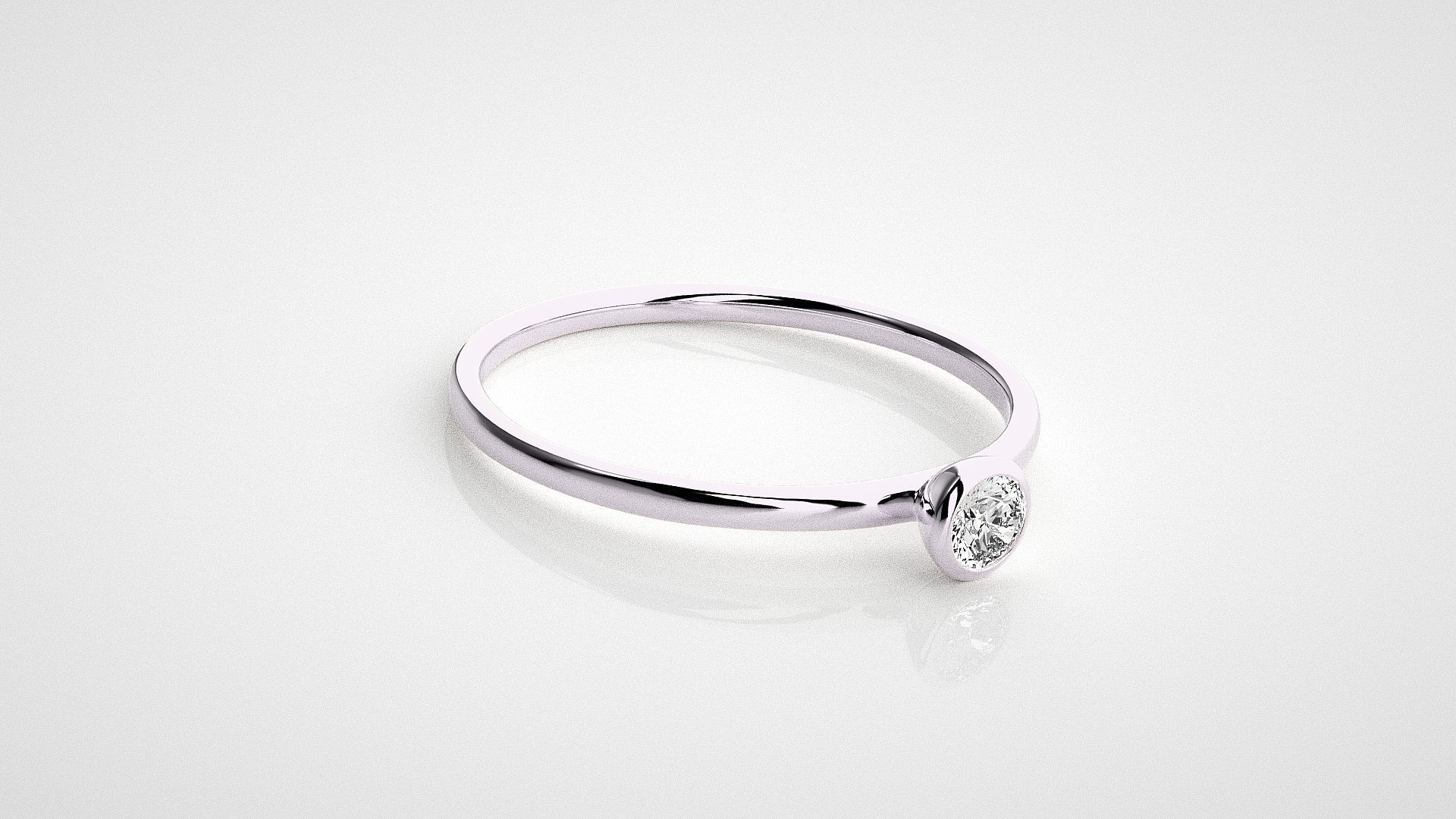 Solitaire Tri stackable rings 3dm stl renders details 3D print model_26
