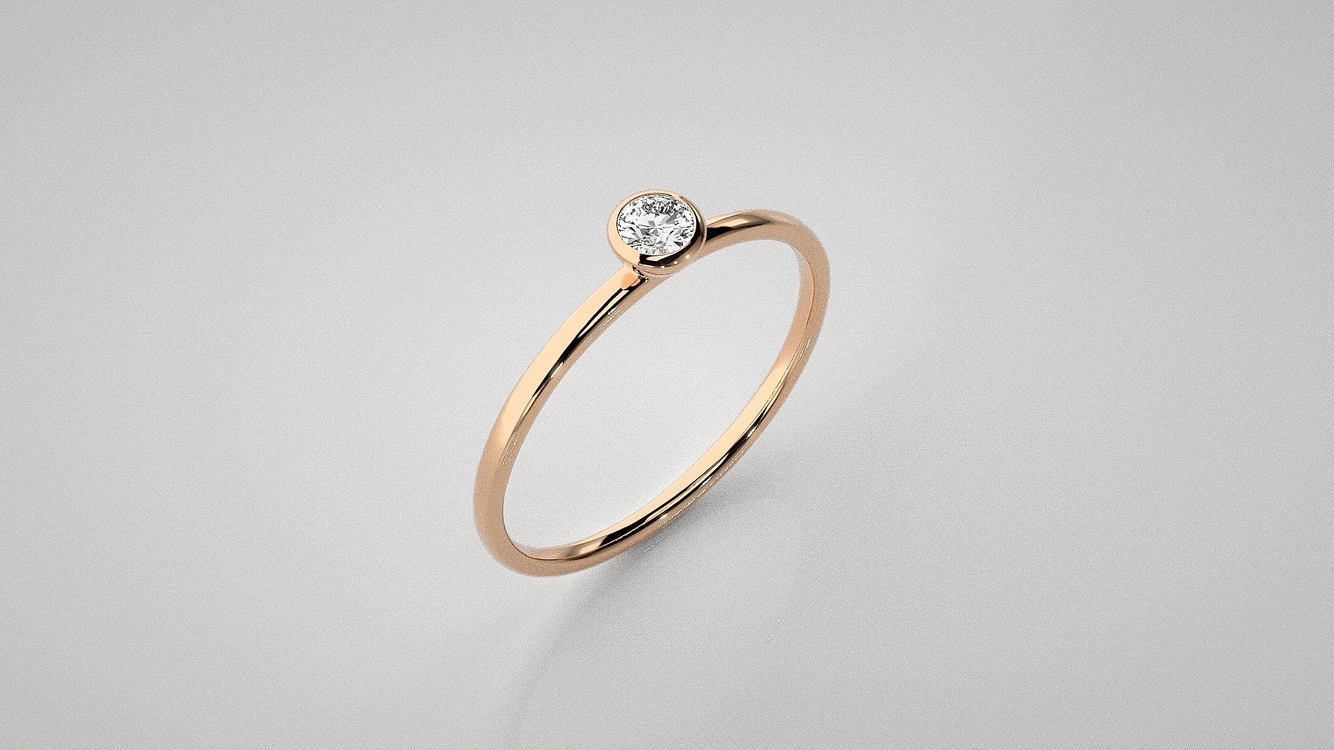 Solitaire Tri stackable rings 3dm stl renders details 3D print model_11