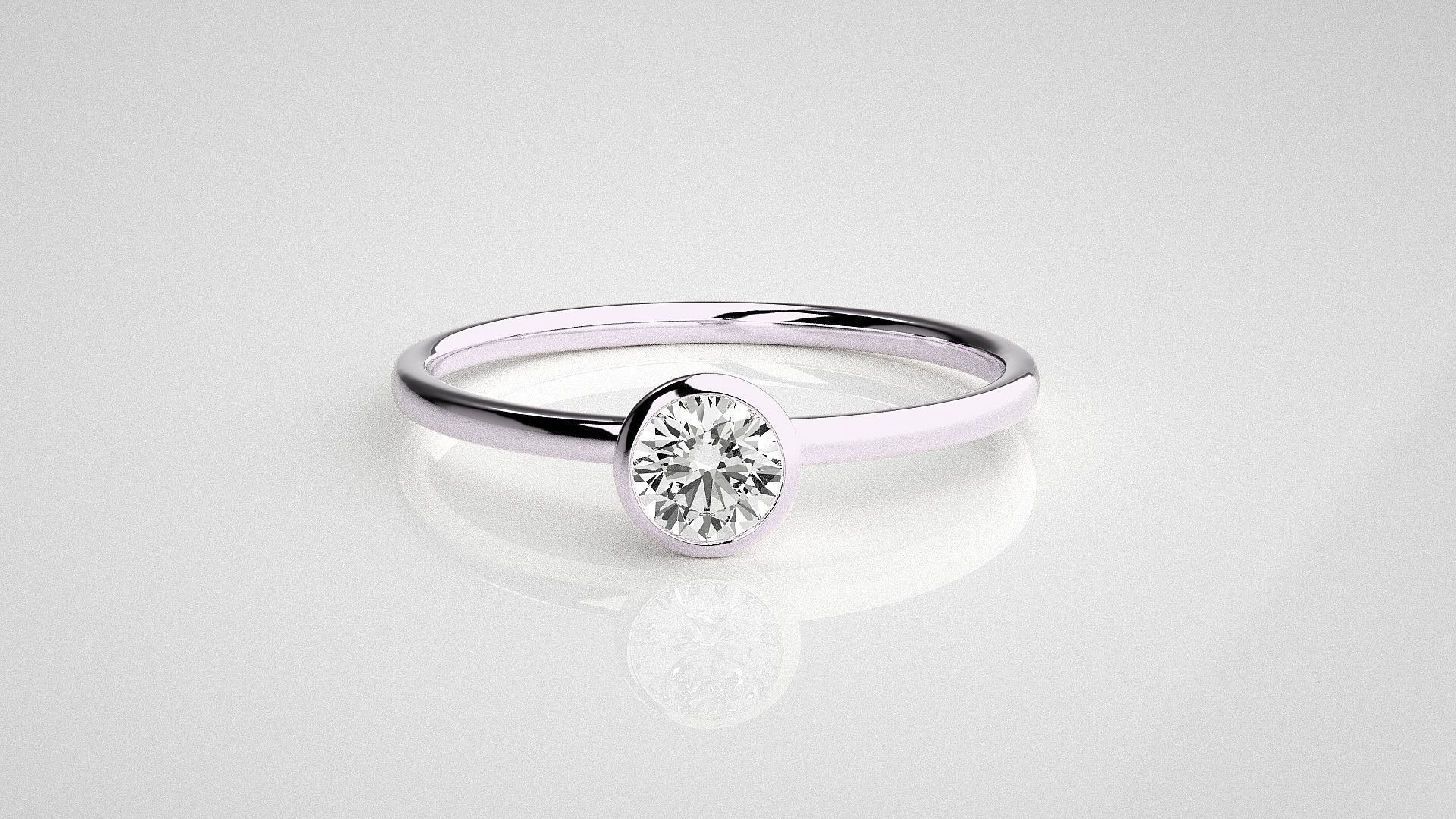 Solitaire Tri stackable rings 3dm stl renders details 3D print model_25