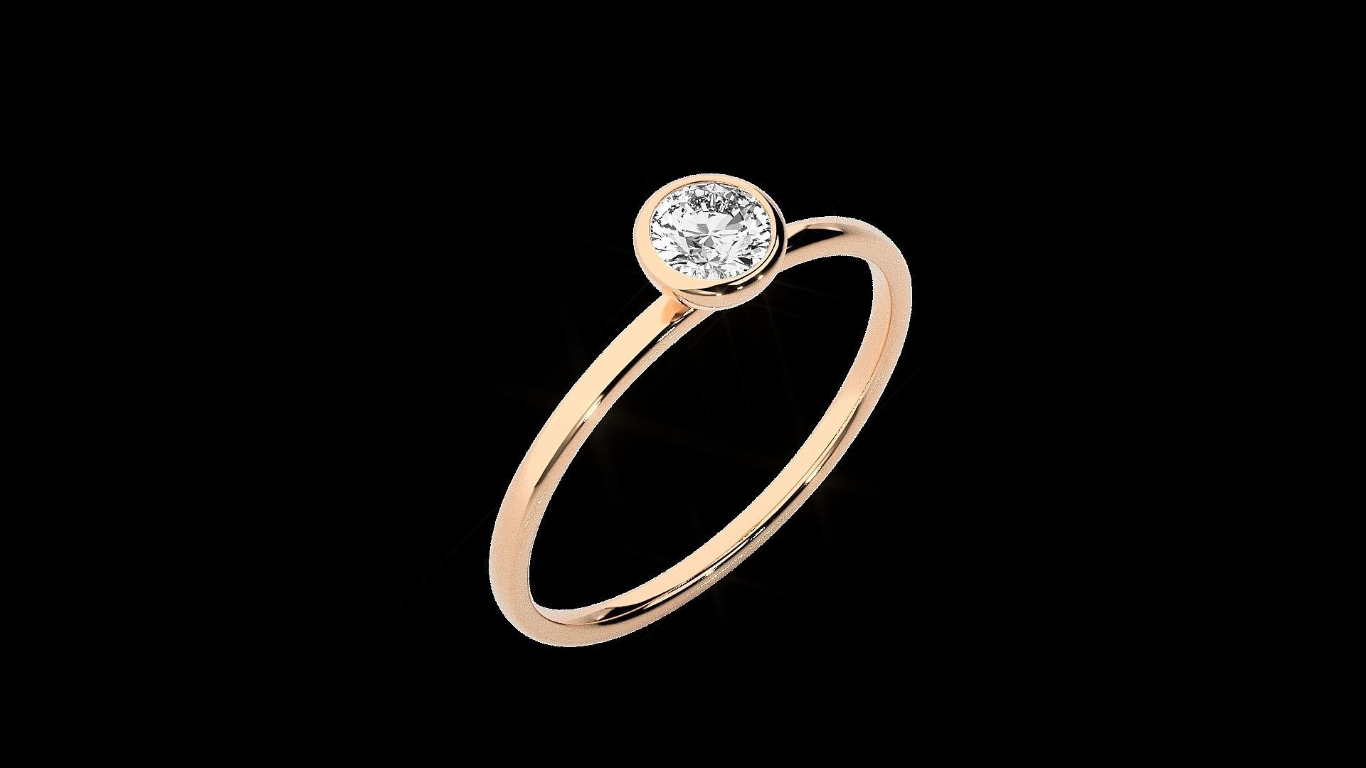 Solitaire Tri stackable rings 3dm stl renders details 3D print model_22