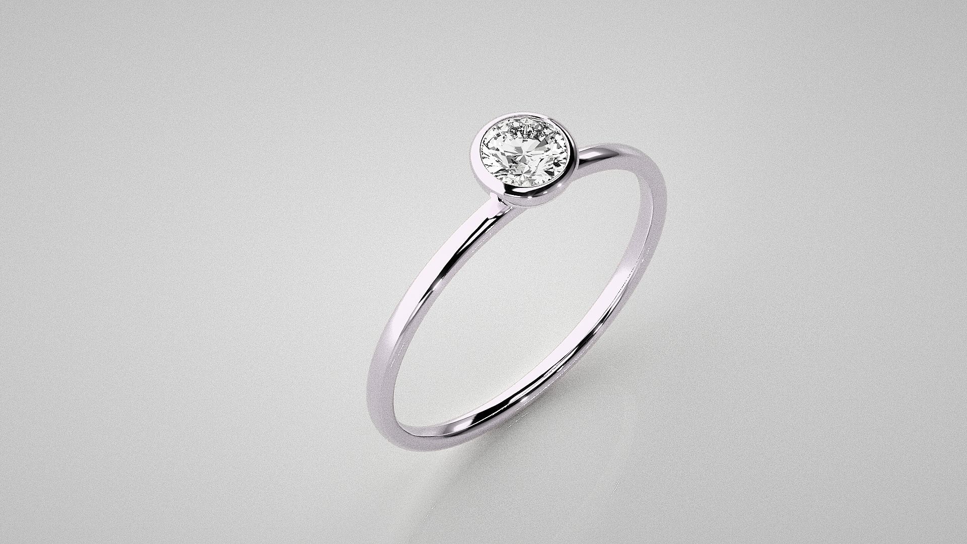 Solitaire Tri stackable rings 3dm stl renders details 3D print model_31