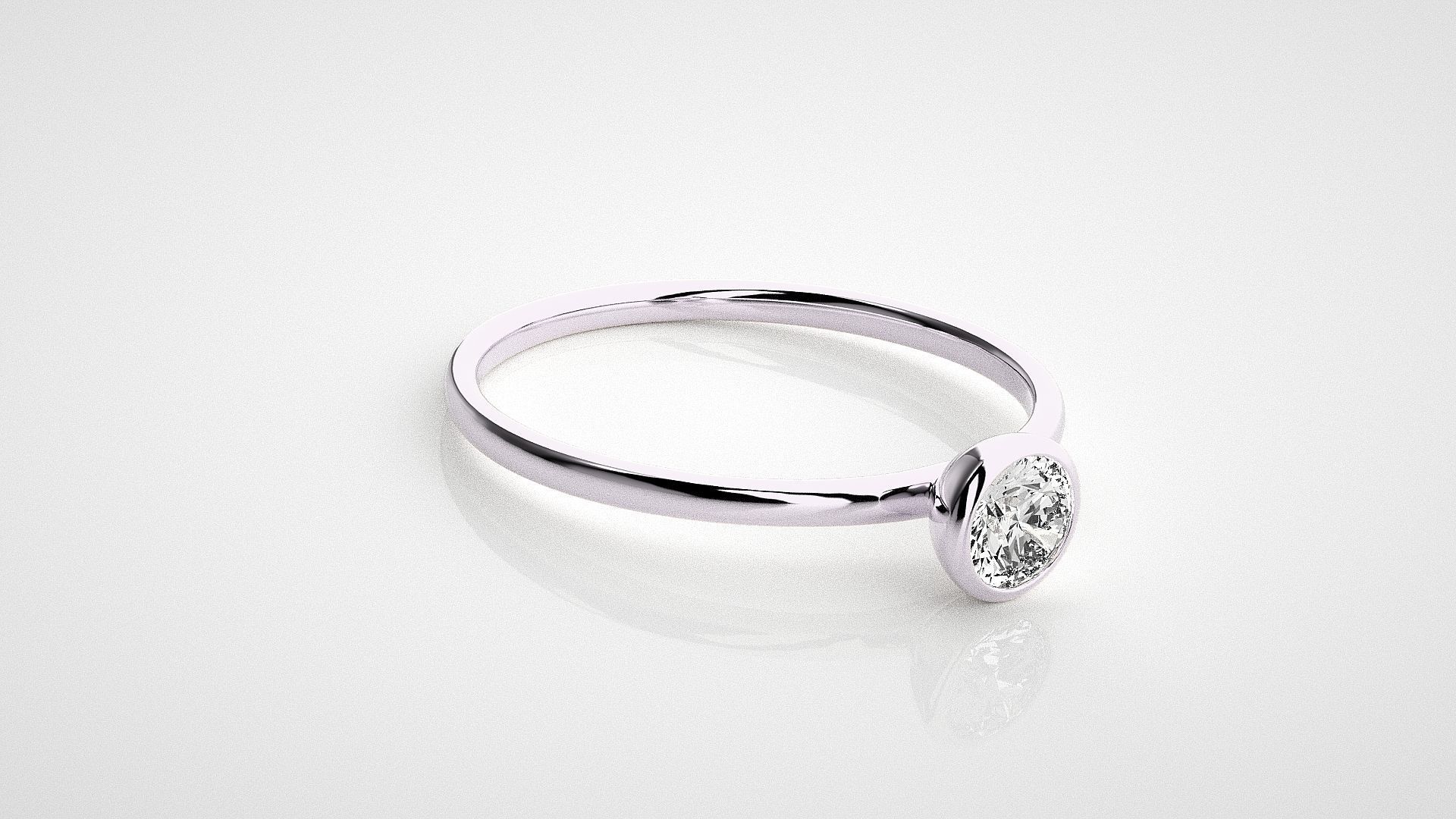 Solitaire Tri stackable rings 3dm stl renders details 3D print model_27