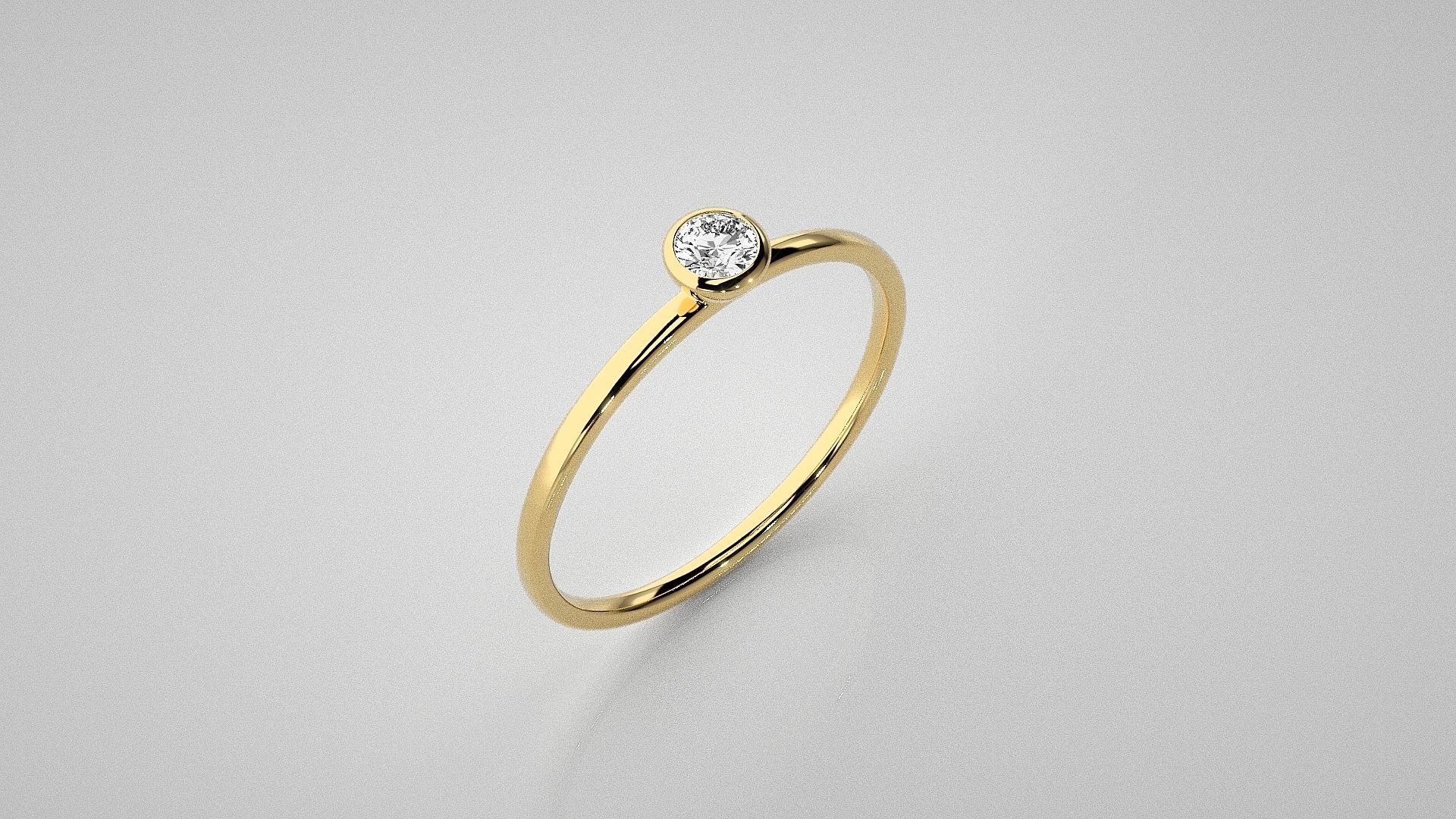 Solitaire Tri stackable rings 3dm stl renders details 3D print model_48