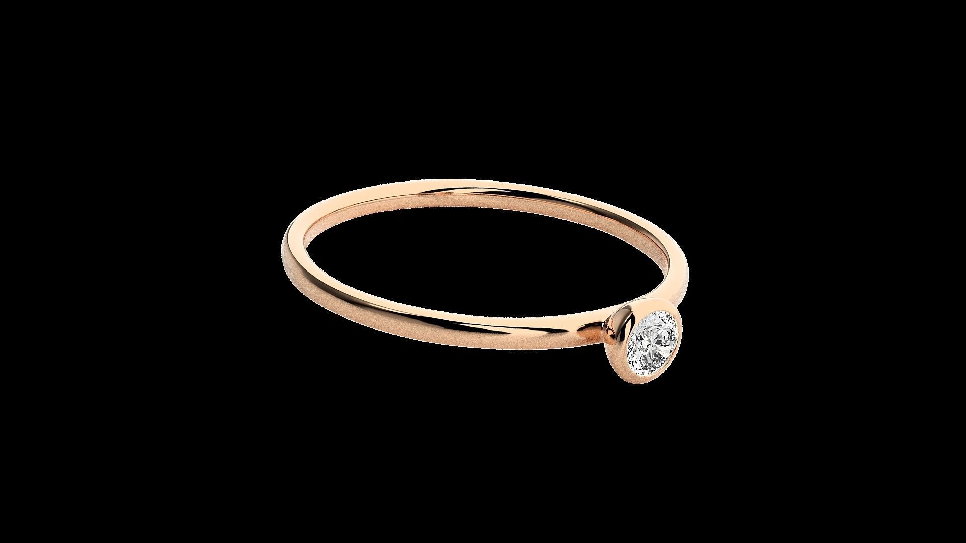 Solitaire Tri stackable rings 3dm stl renders details 3D print model_17