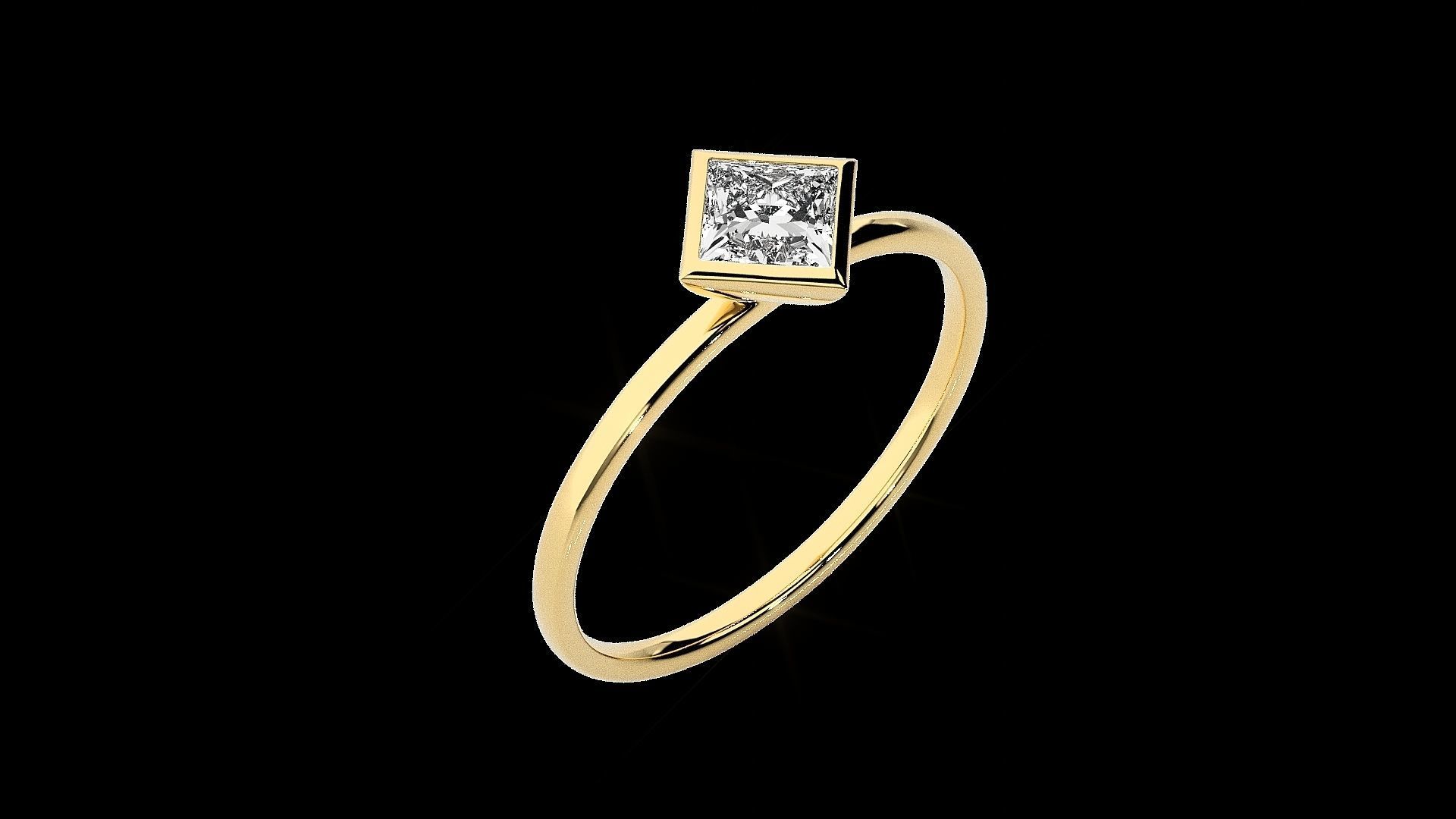 Solitaire Tri stackable rings 3dm stl renders details 3D print model_57