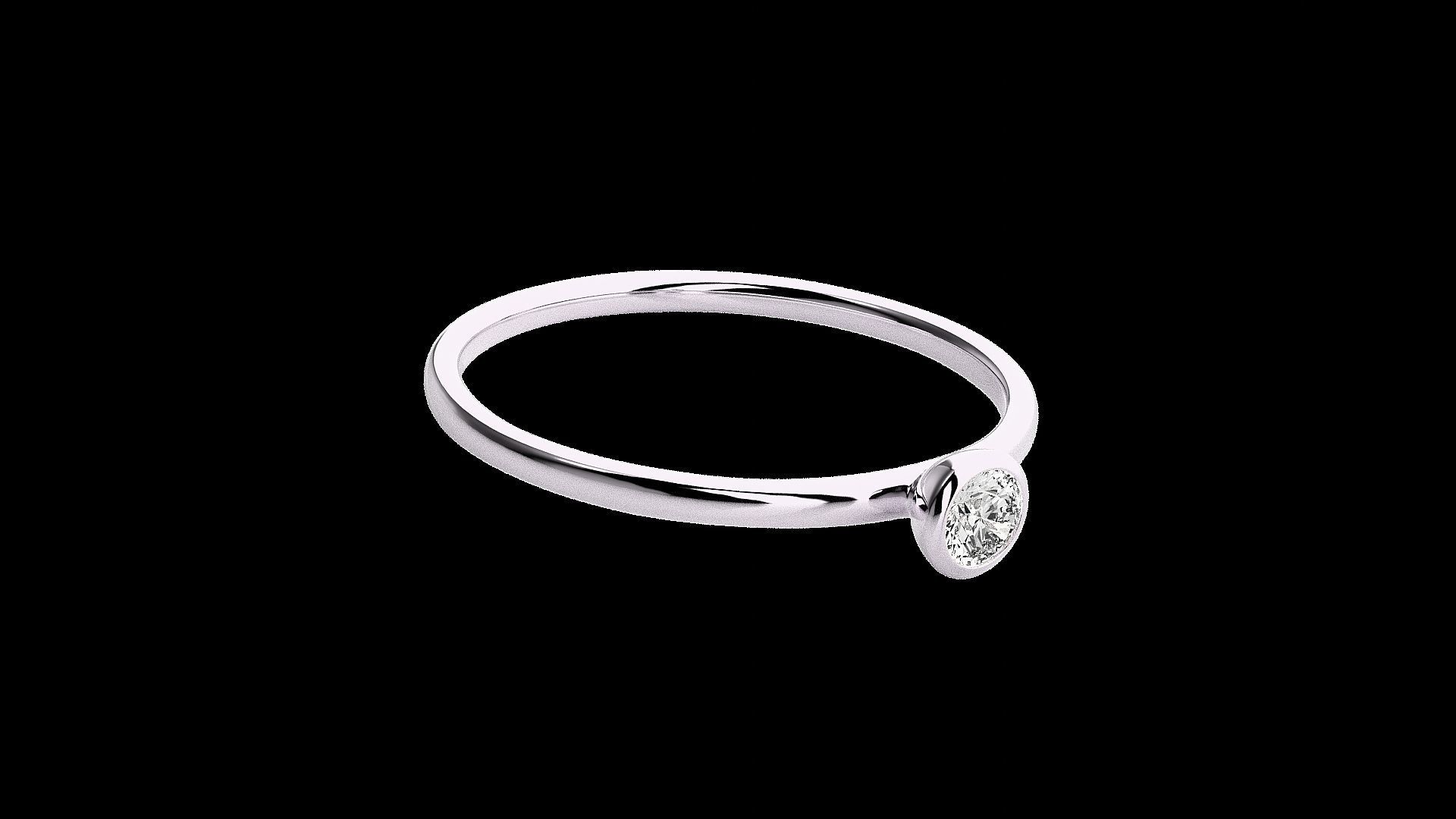 Solitaire Tri stackable rings 3dm stl renders details 3D print model_35