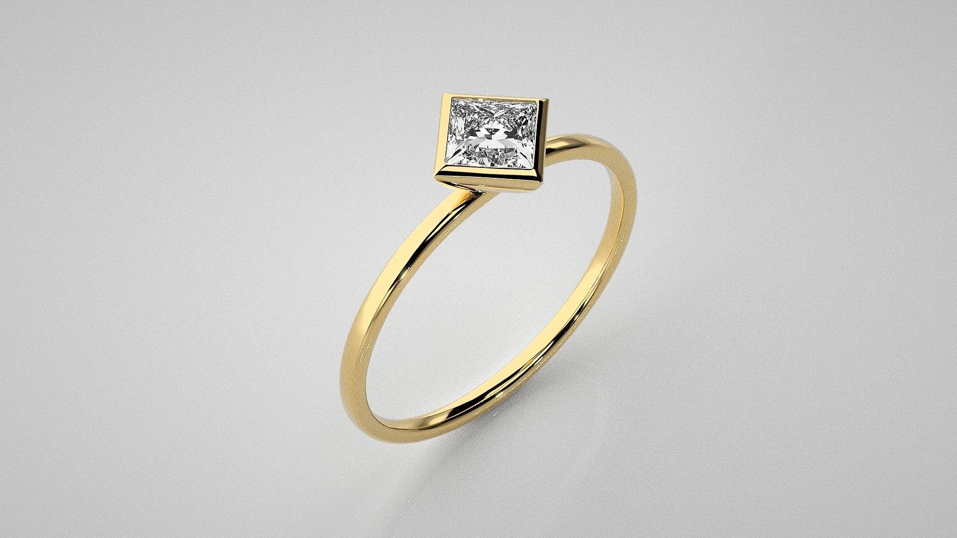 Solitaire Tri stackable rings 3dm stl renders details 3D print model_47