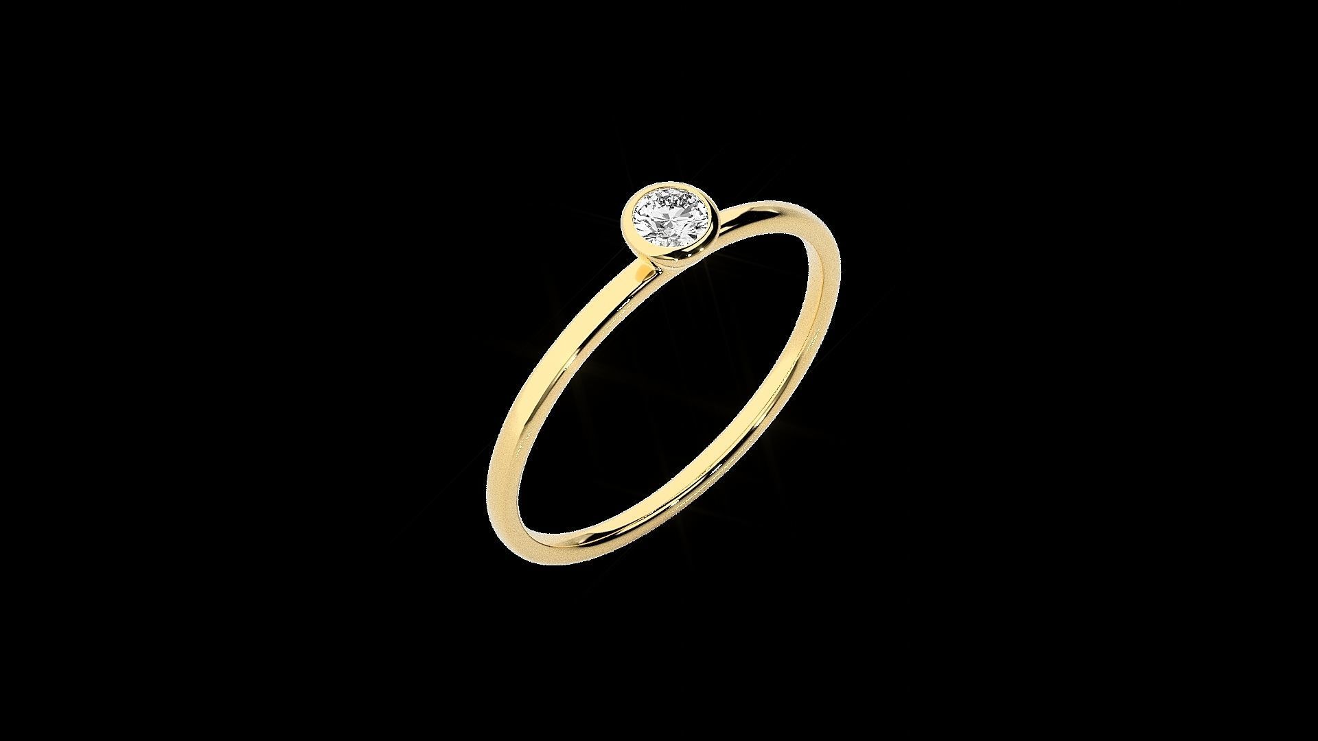 Solitaire Tri stackable rings 3dm stl renders details 3D print model_56