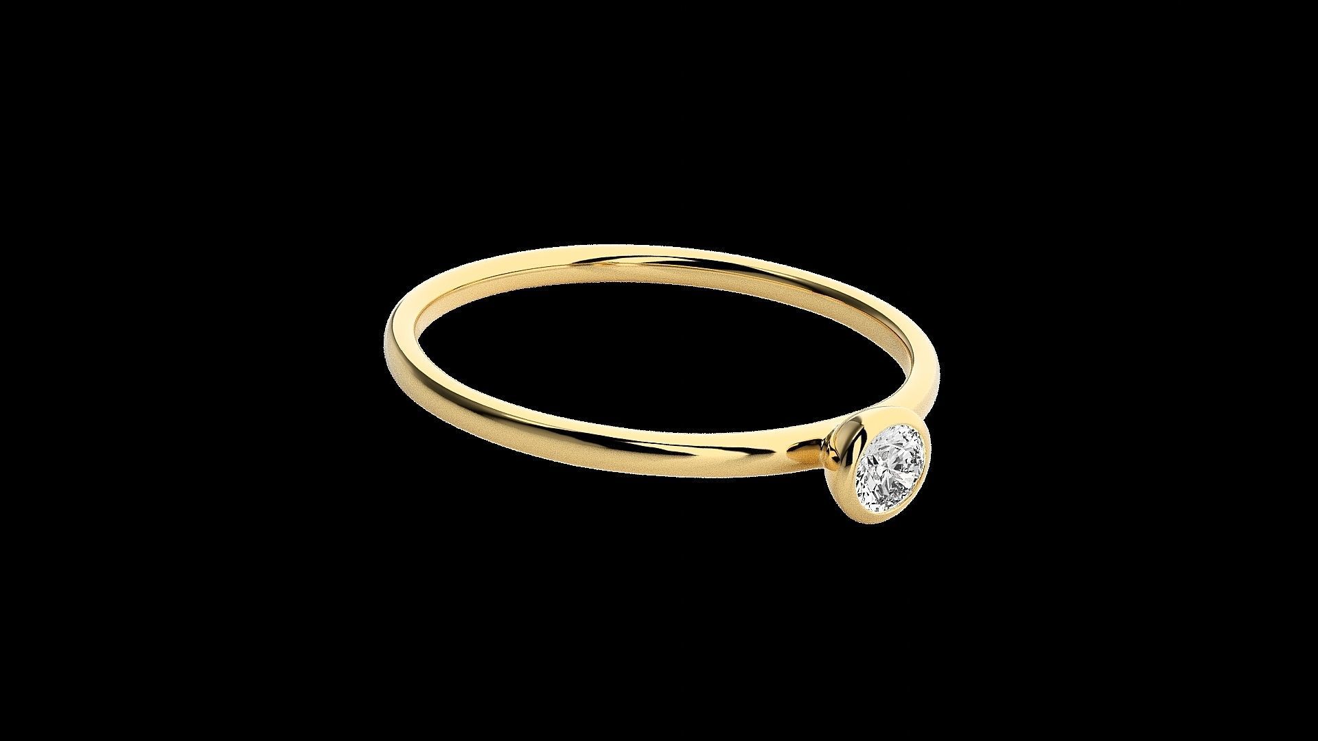 Solitaire Tri stackable rings 3dm stl renders details 3D print model_53