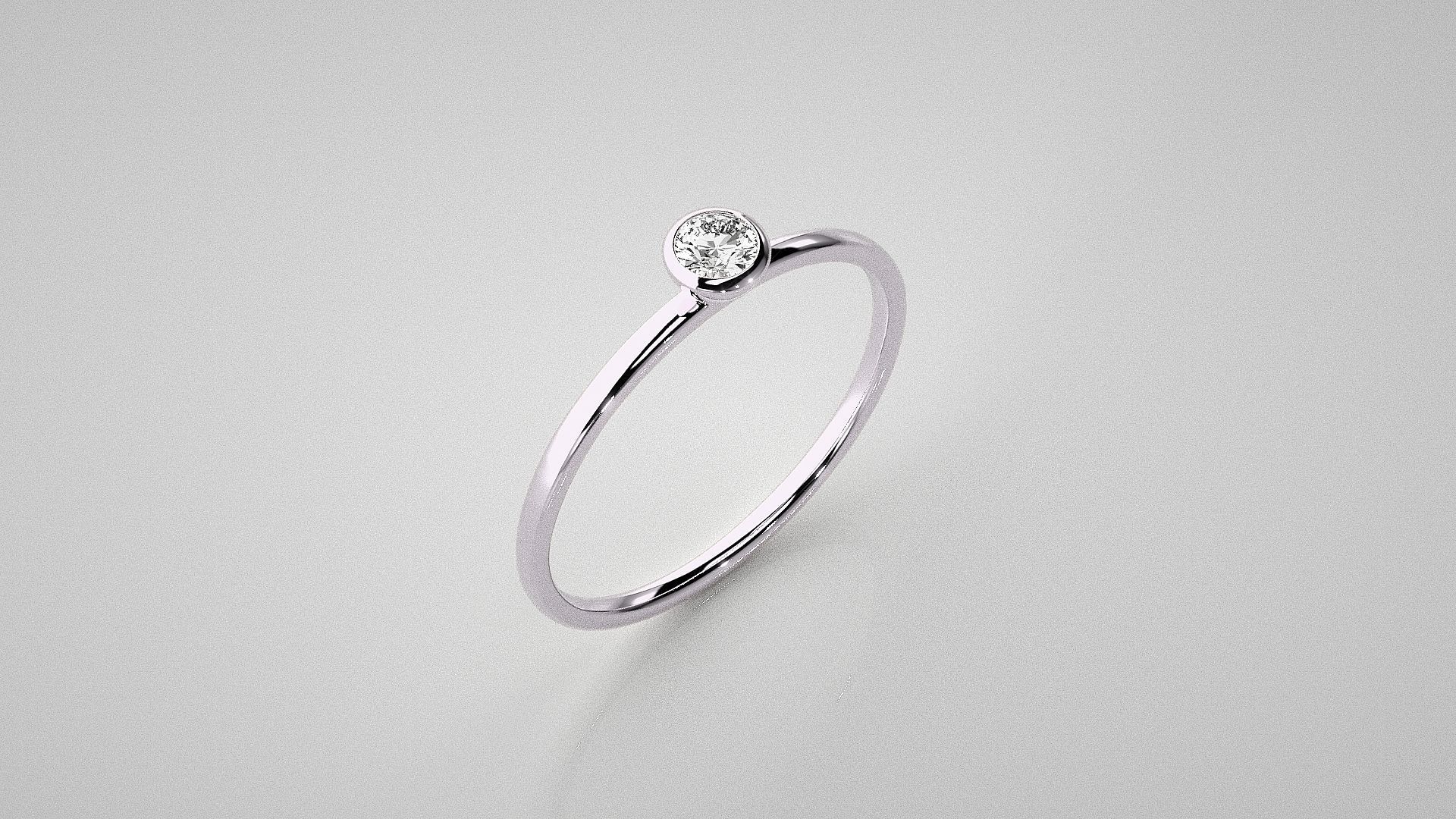 Solitaire Tri stackable rings 3dm stl renders details 3D print model_29