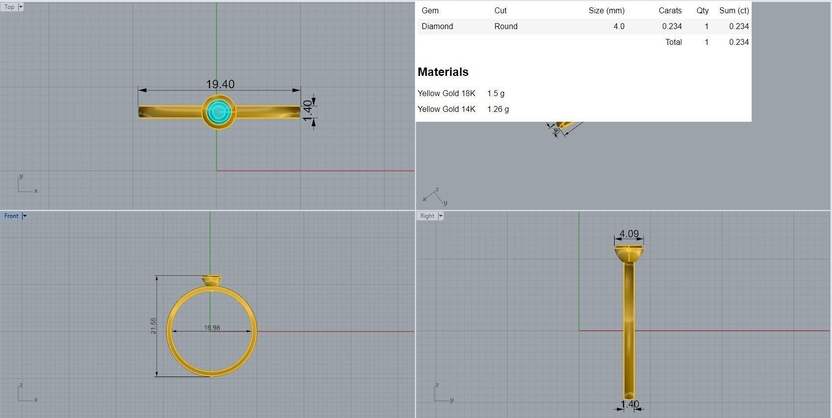 Solitaire Tri stackable rings 3dm stl renders details 3D print model_2