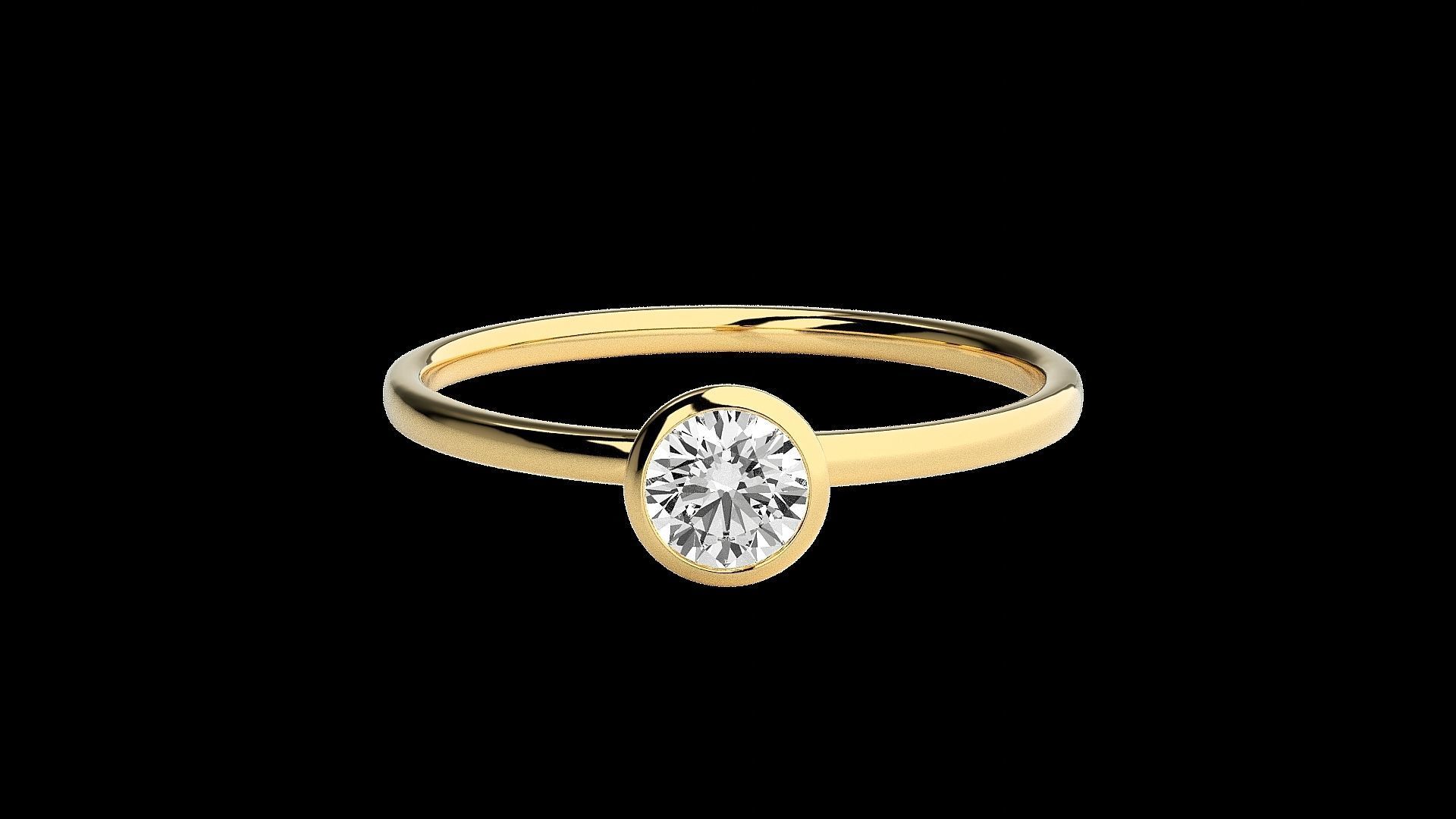 Solitaire Tri stackable rings 3dm stl renders details 3D print model_52