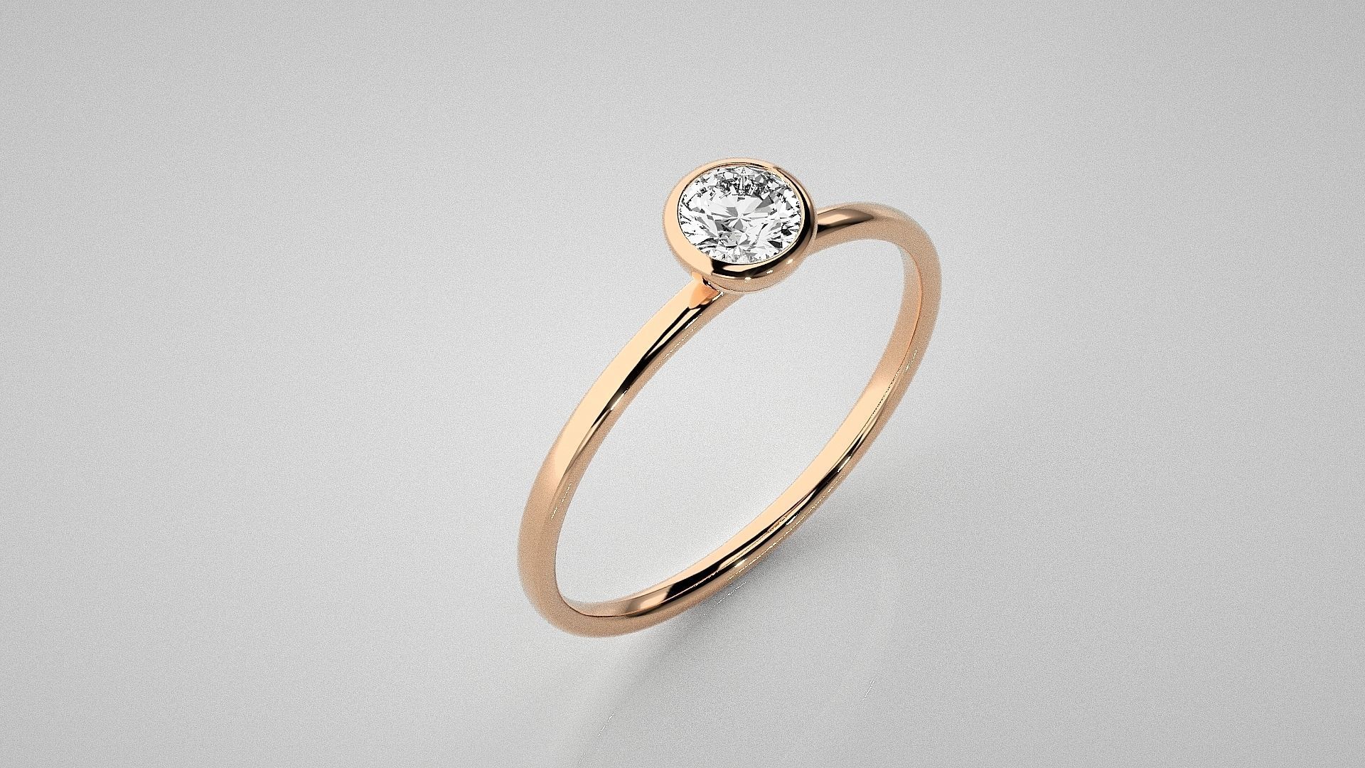 Solitaire Tri stackable rings 3dm stl renders details 3D print model_13