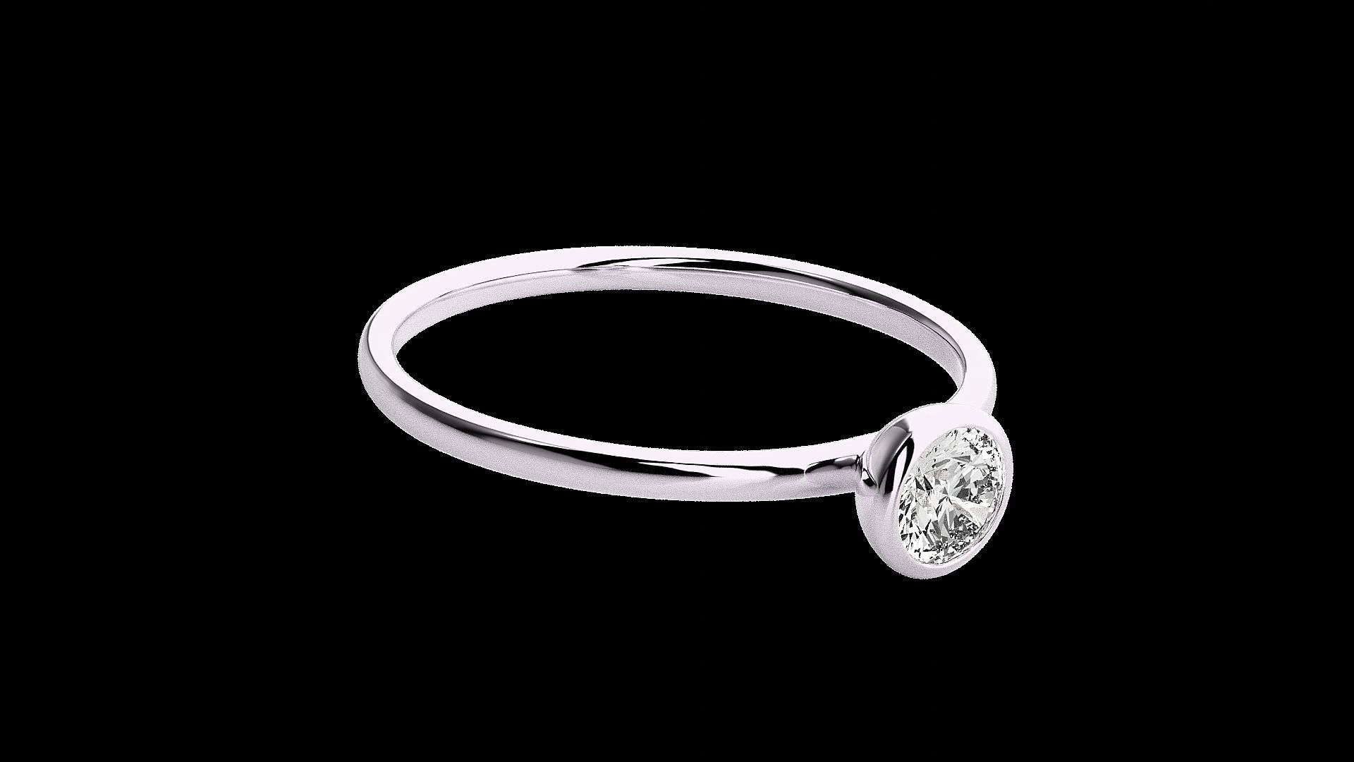 Solitaire Tri stackable rings 3dm stl renders details 3D print model_37