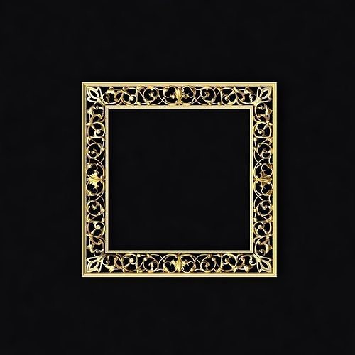 carved mirror 3D model
