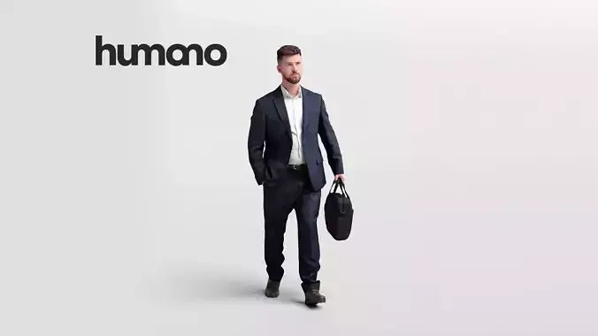 Humano business man - walking working office street -05424-64