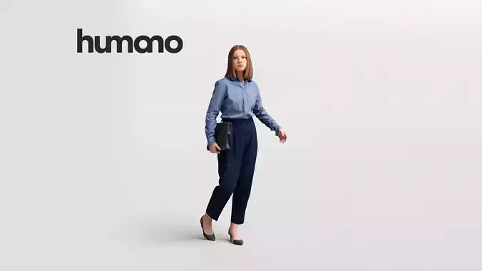 Humano business woman - walking working office street -04537-50