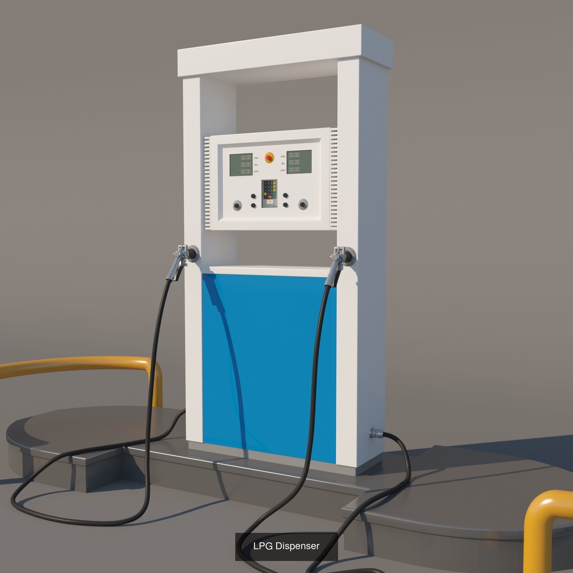 Gas Station Dispensers 3D Model Collection_1