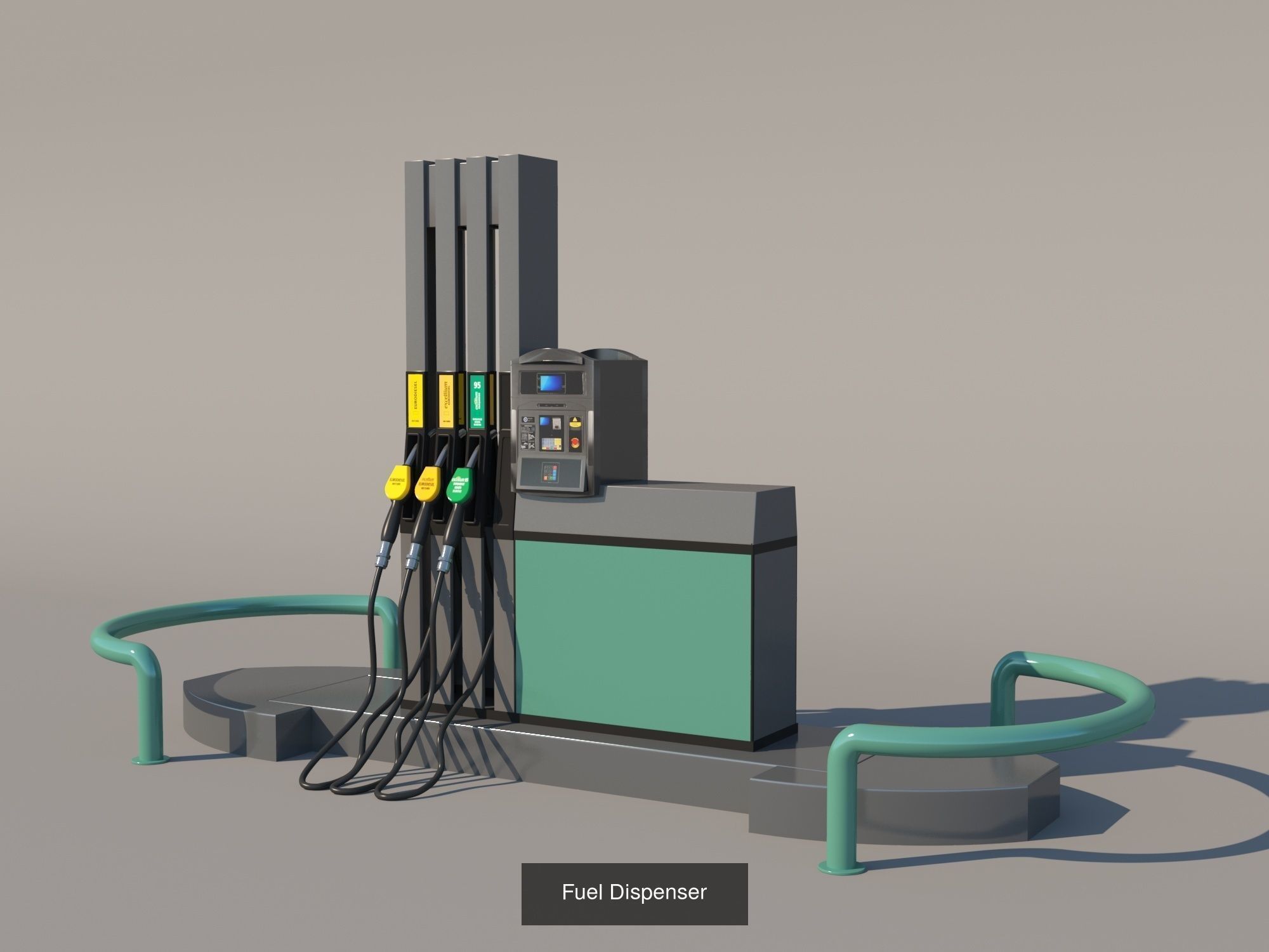 Gas Station Dispensers 3D Model Collection_3