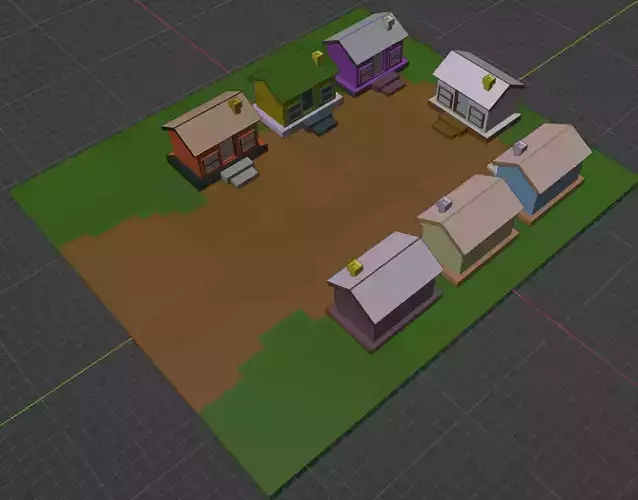 Low poly houses