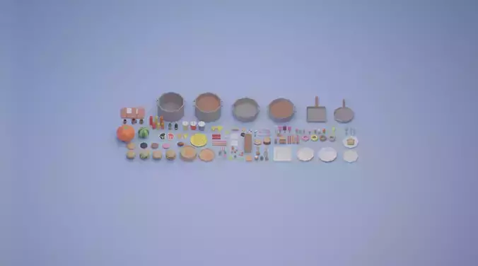 Low Poly Food Pack