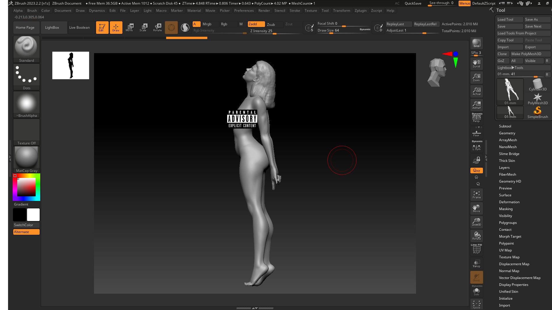 Sexy girl on STL 01 3D print model_1