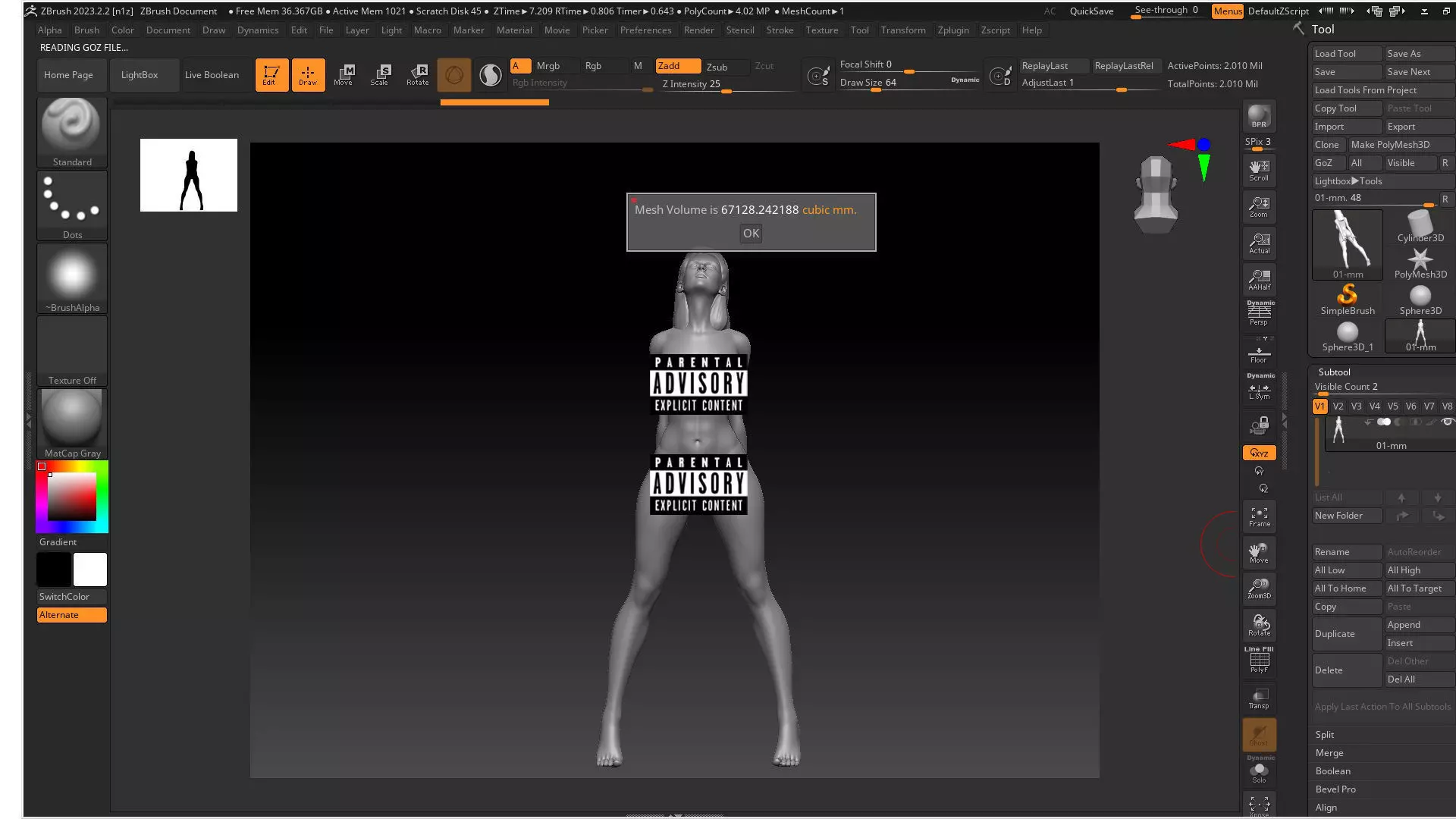 Sexy girl on STL 01 3D print model_0